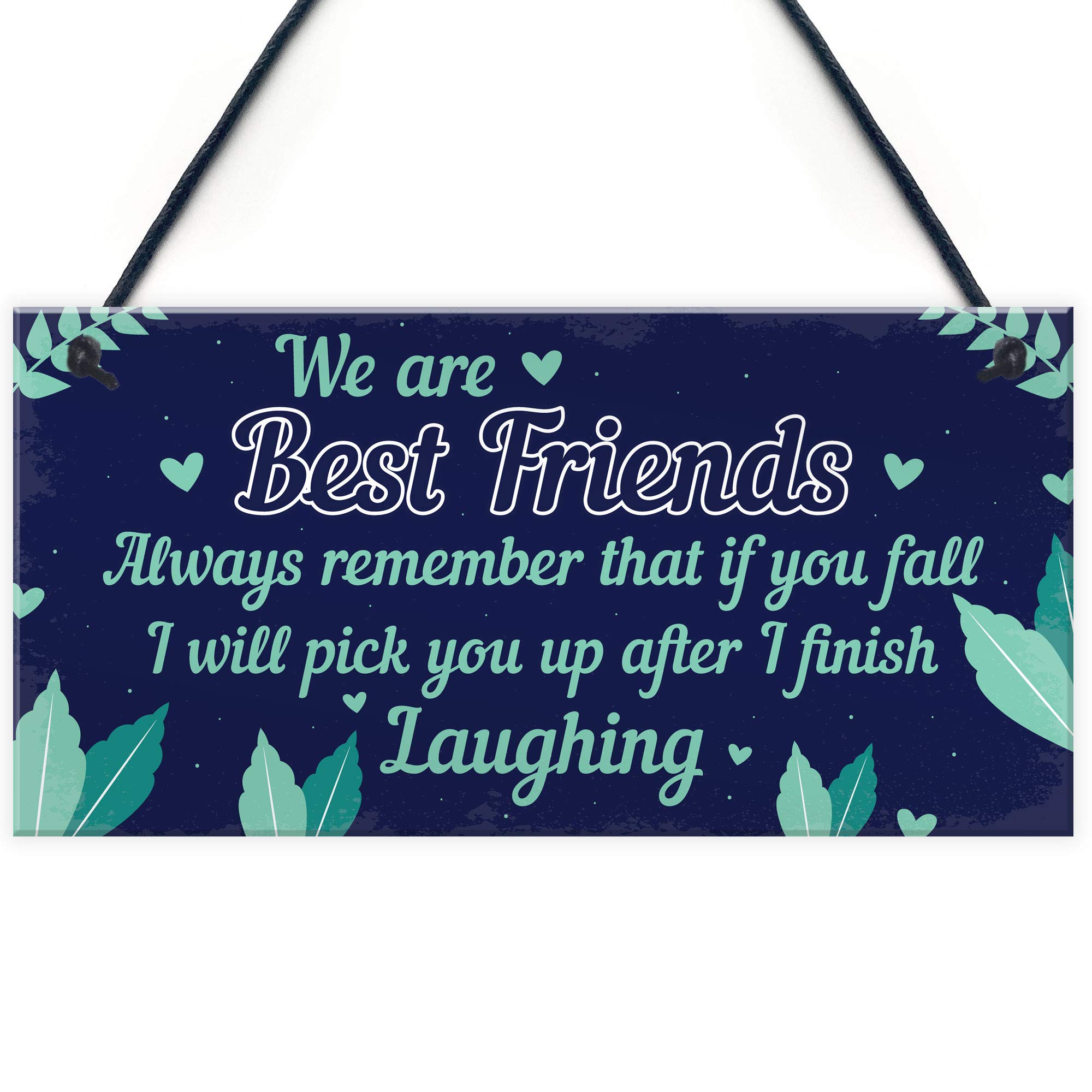 Red Ocean Funny Best Friend Sign Friendship Gift Hanging Sign Thank You Novelty Birthday Chic Plaque