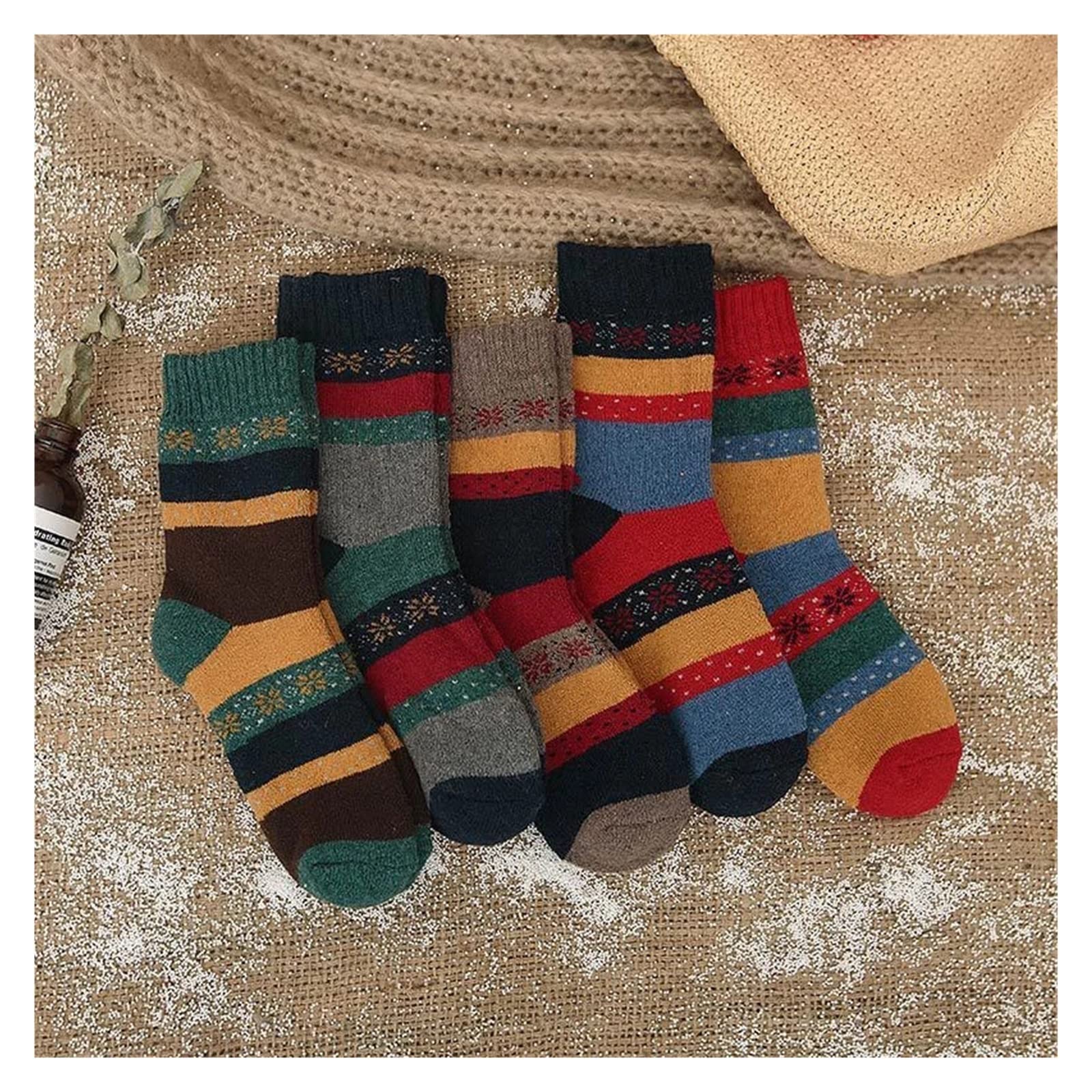 Chaussettes d'hiver contre les pieds froids en laine épaissie et cachemire doux