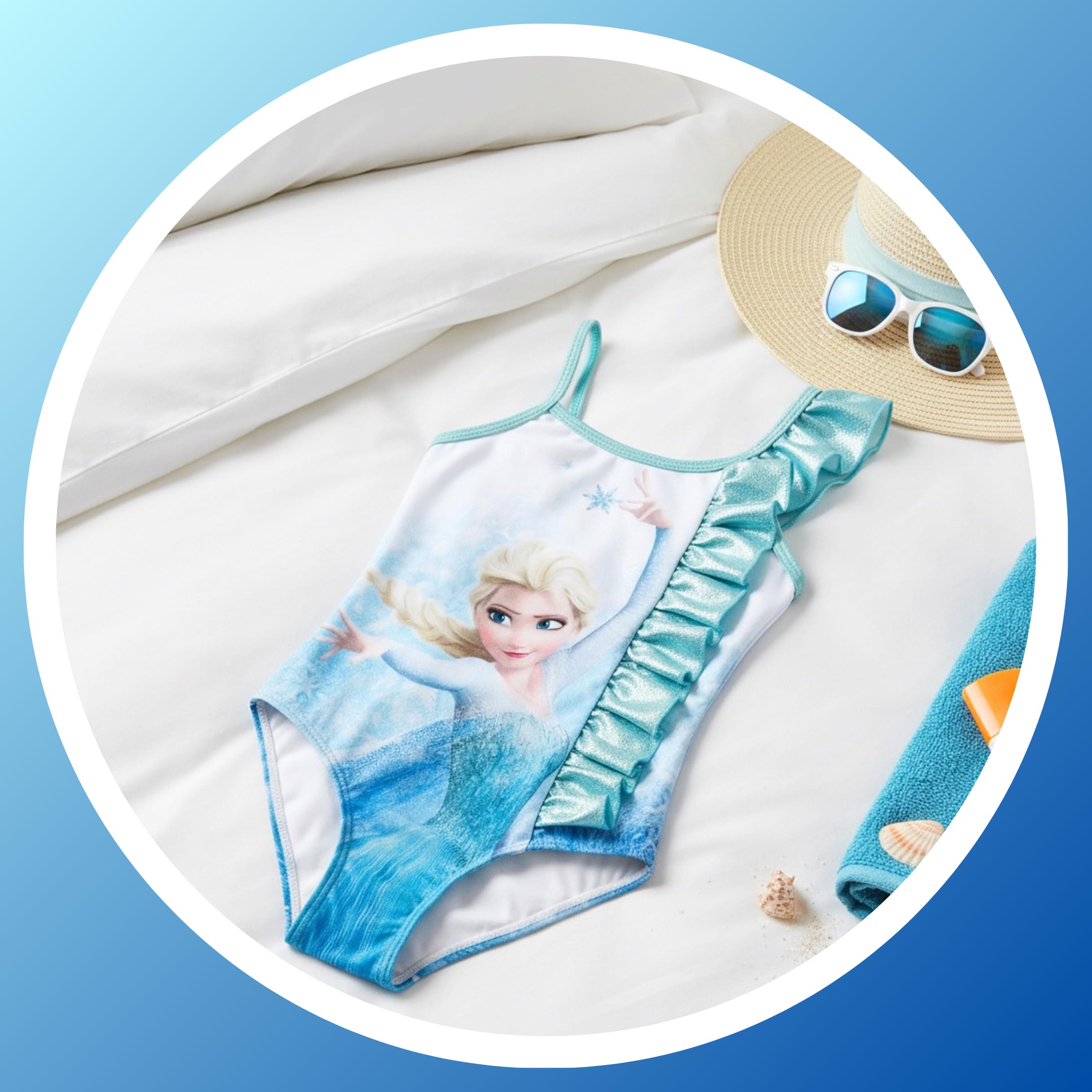 Disney Frozen Bañador para Niña, Diseño Elsa y Olaf Bañador de Una Pieza Verano Infantil, Tallas 3 a 8 Años — view 3