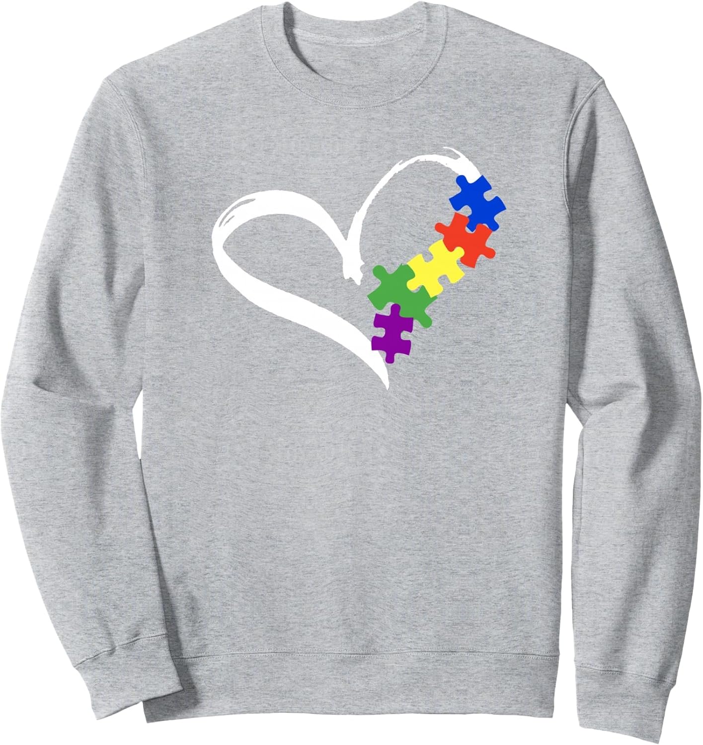 Autism Puzzle Love Autism Awareness Graphic for Women Men Sweatshirt