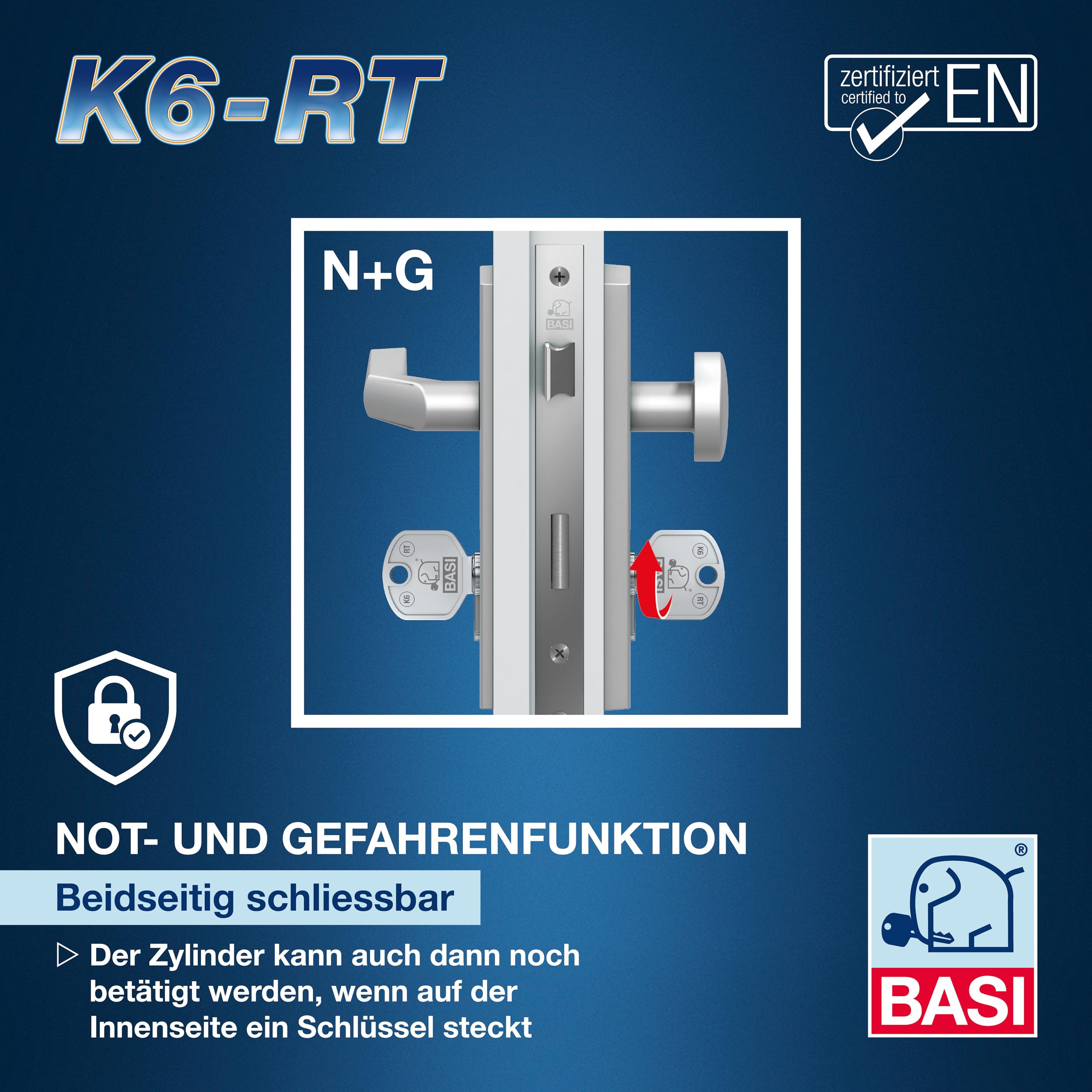 BASI | K6-RT Profilzylinder System mit Sicherungskarte und Kopierschutz | Konfigurator für Schließanlagen | Schließzylinder nach Wunsch frei kombinierbar | Gleichschließend | 3er SET
