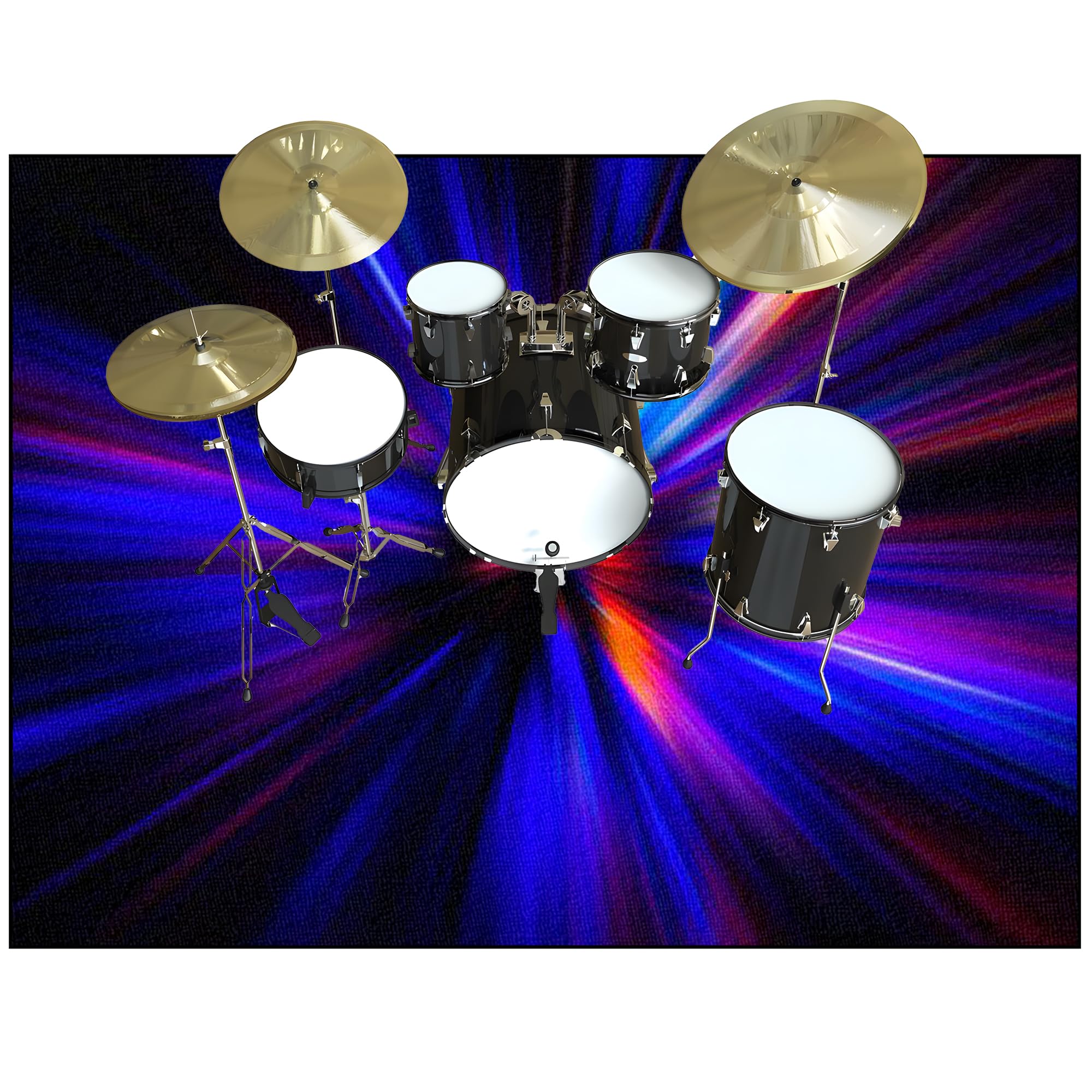 Tappetino Tamburo Insonorizzato Tappetini per Batterie Tappeto Drum Carpet per Batterie Acustica elettroniche Rullante Snare Drum Grancassa Tappeto Antiscivolo Tappeto per Batteria 210 x 180 cm