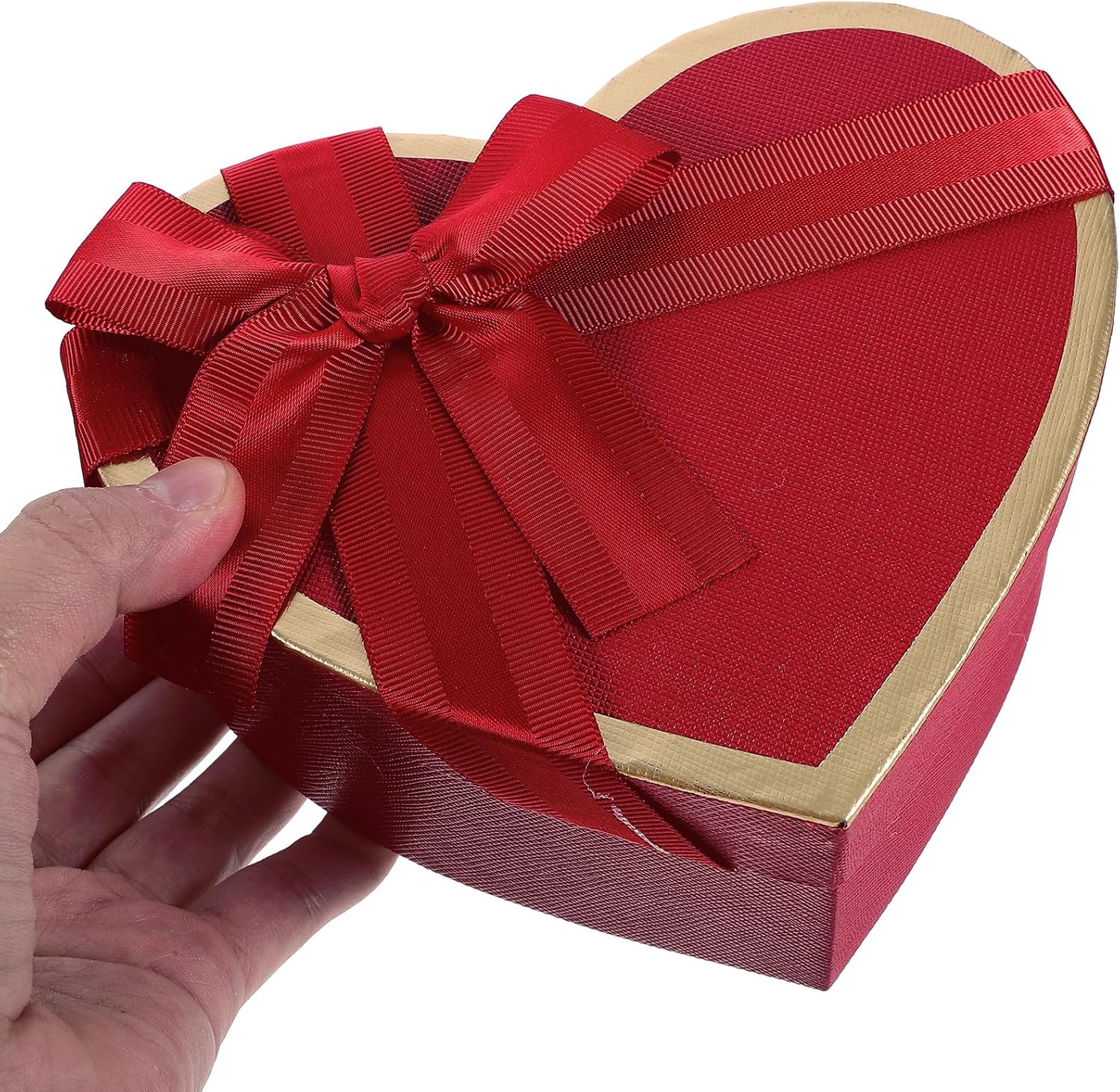 MAGICLULU Red Heart Shaped Boxes with Lids, Set of 3 Nesting Heart Present Boxes with Bow Ribbon for Proposal Bridesmaid Birthday Valentines Day Christmas Arrangements Flowers - Image 6