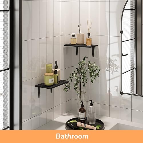 Miniatura 2 de BAMFOX Estante flotante de pared, estante de almacenamiento para dormitorio, sala de estar, baño, cocina, oficina y más de 13 x 6 pulgadas