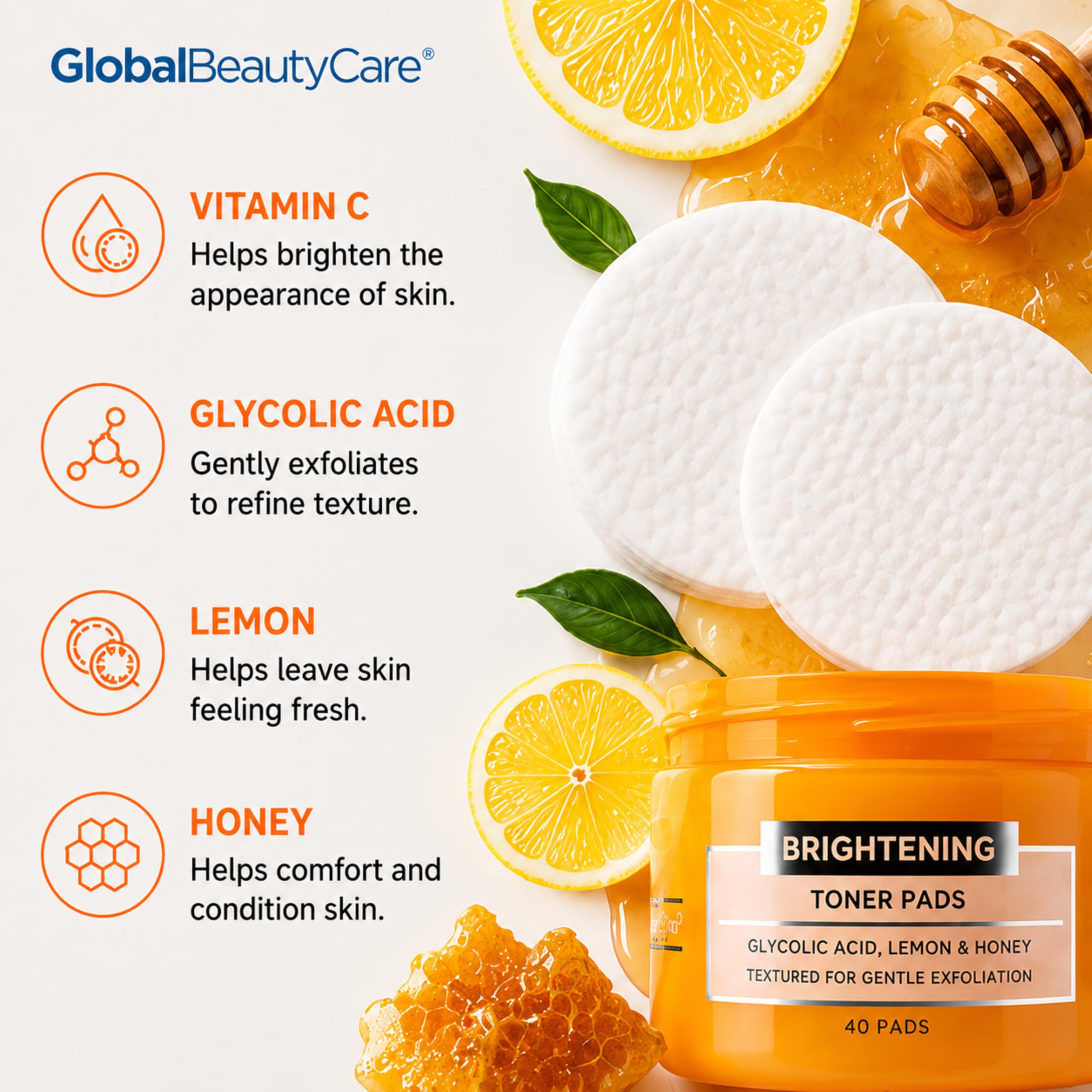 Amazon | Global Beauty Care ビタミンCトナーパッド - 角質除去トナー