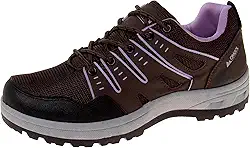 Tênis feminino para trilha, acampamento, caminhada ao ar livre, Marrom, roxo, 36