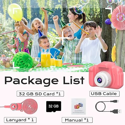 Miniatura 8 de Gqez Cámara de selfie mejorada de 12 MP cámara de video para niños cámara digital para selfies juguetes para niñas y niños de 3 4 5 6 7 8 9 años