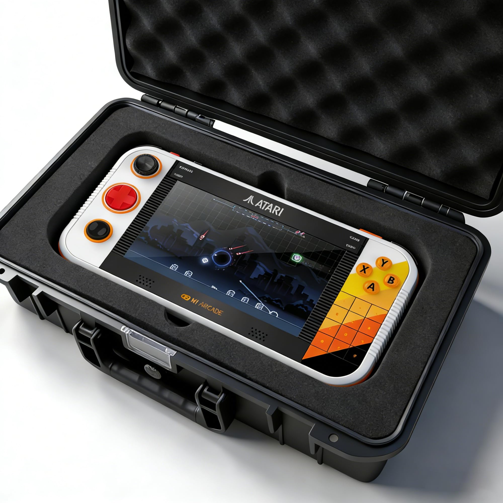 JYGamhanbil Custodia Trasporto Rigida Borsa Copertura Impermeabile per My Arcade Atari Gamestation Go Console Gaming Handheld,Custodia Protettiva Borsa Viaggio per Gamestation Go Dock,Cavo,Accessori