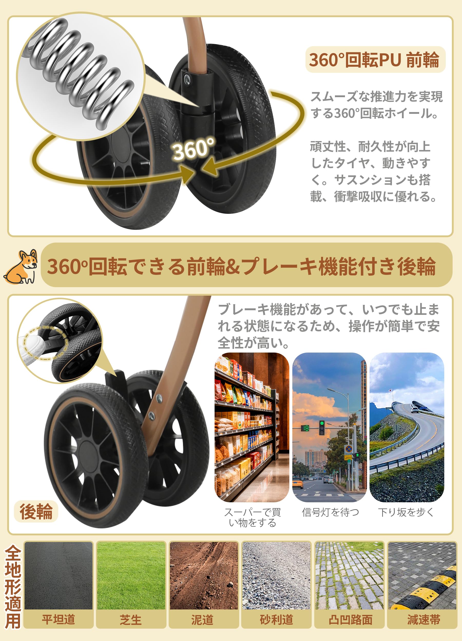 Amazon | 【低床型 ·大空間】MILA&LOUIS 中型犬ペットカート 大空間