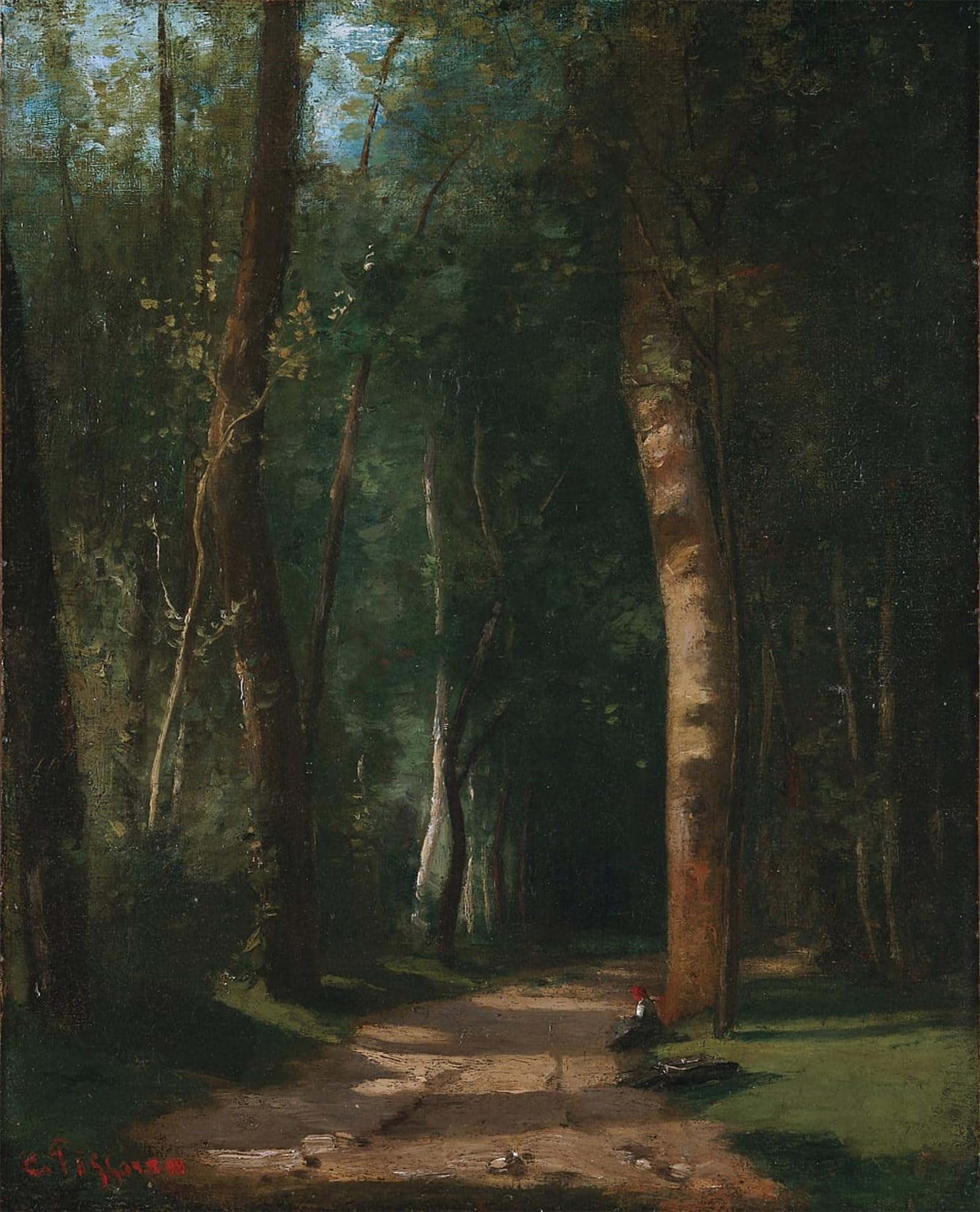 ARTXLXXBN Famous Print Painting Colorful Art Print Went to a Forest by Camille Jacob Pissarro Canvas Art Decorations for Home Decor 60x90cm