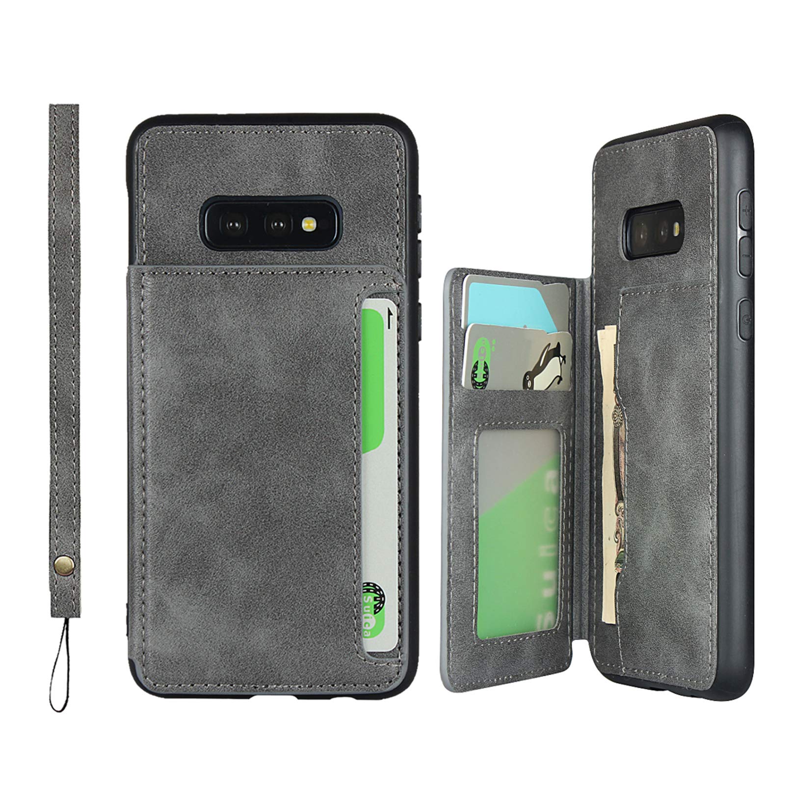 ZouztCompatible with Samsung Galaxy S10e Wallet Case with Card Holder  Premium PU Leather Case Kickstand, Magnetic Shockproof Phone Back Cover