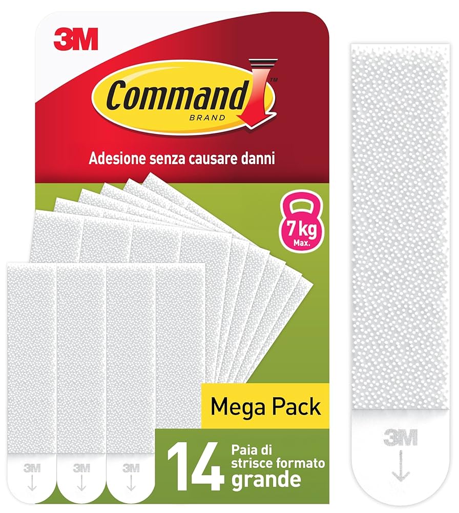 Command Command Large Picture Hanging Strips, White, Damage Free Hanging 4 Pairs 17206