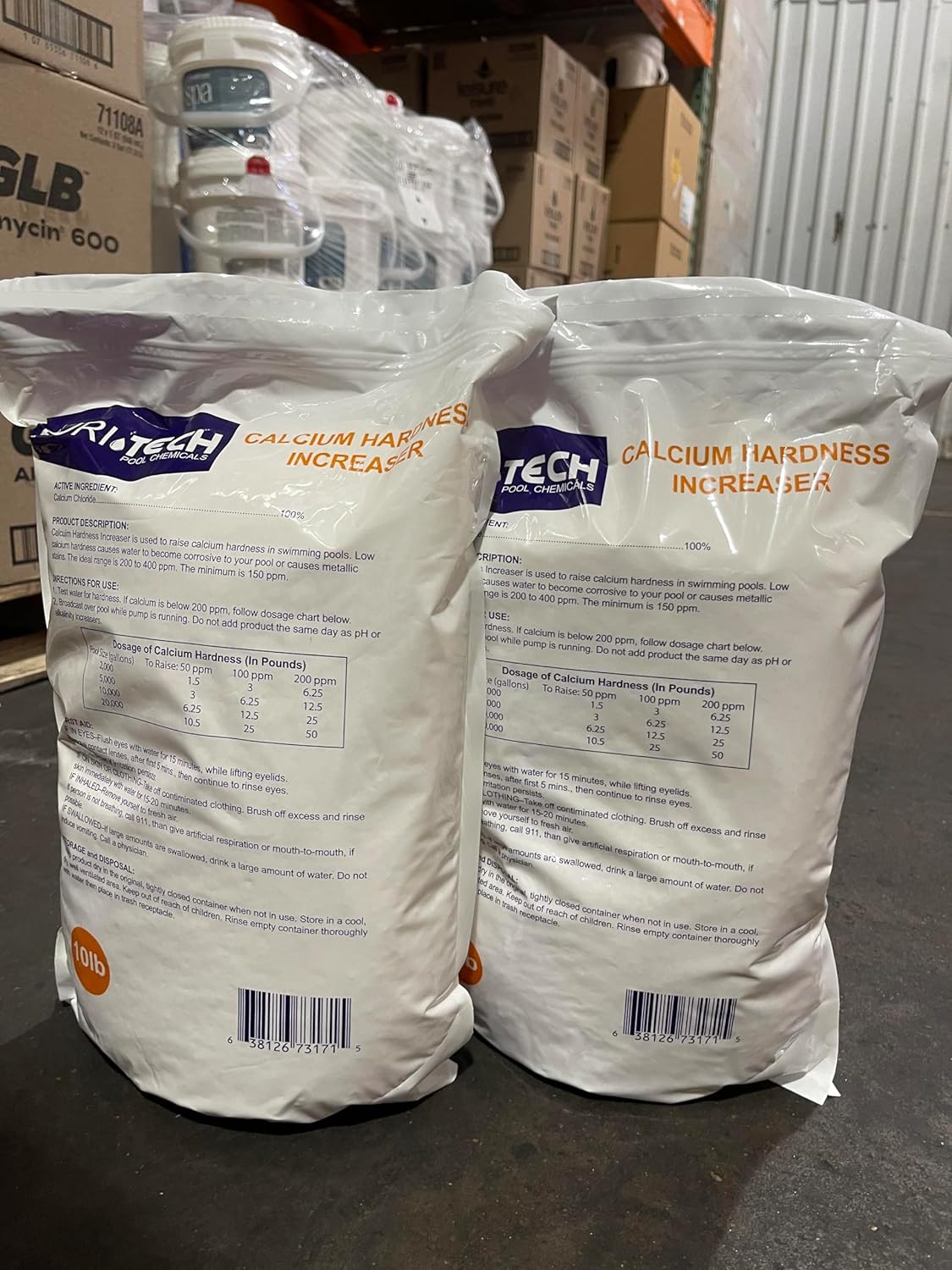 Puri Tech Pool Chemicals 10 lb Calcium Hardness Increaser Plus for Swimming Pools & Spas Increases Calcium Hardness Levels Prevents Surface Staining