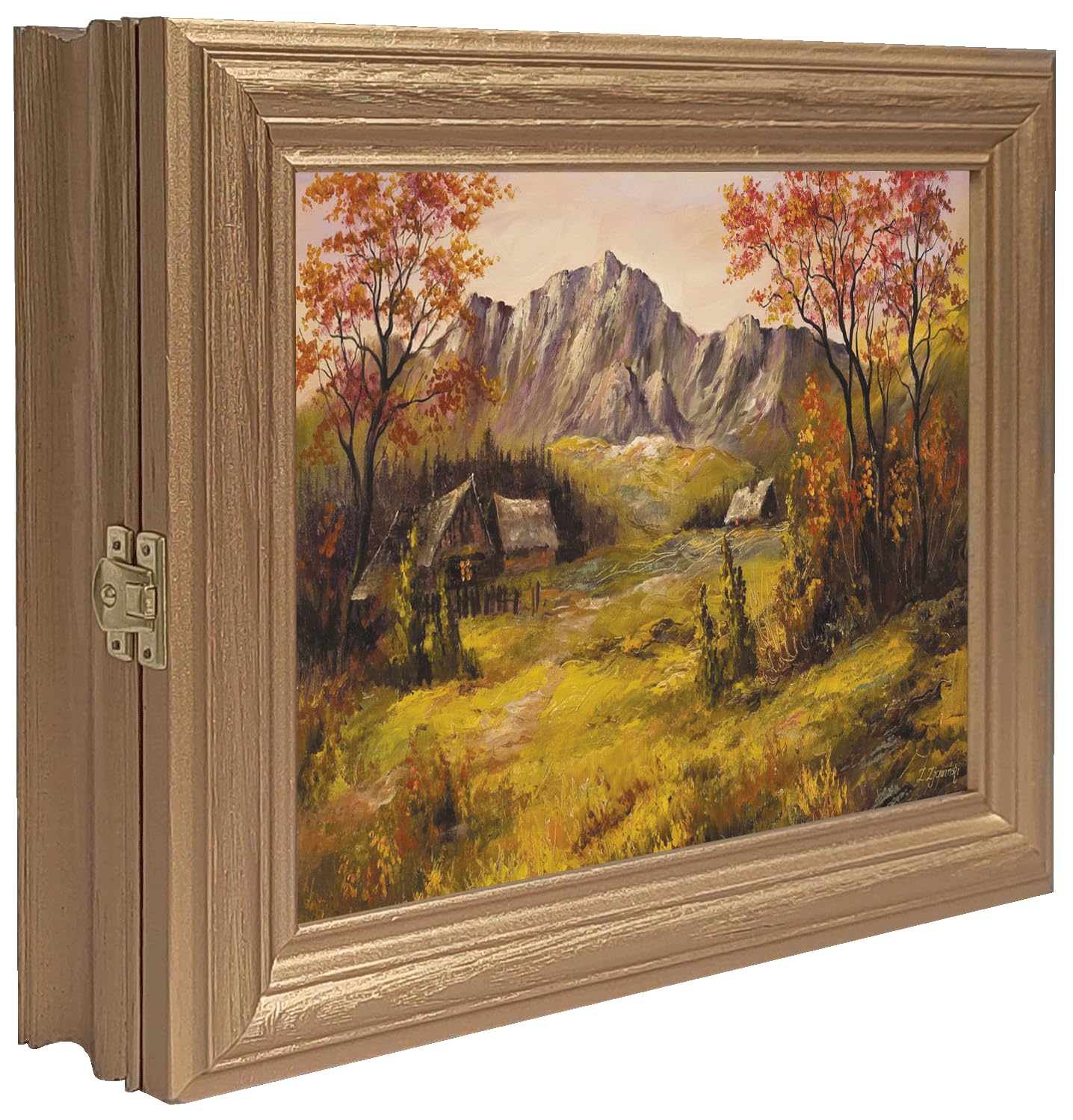 Armoire à clés Murale en Bois avec Porte-clés Style Vintage