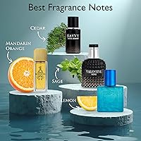 Vista 2 de Signature Scent - Juego de 4 fragancias pequeñas para hombre, incluye Savvy/1 mil millones/versos/colección de San Valentín de ingredientes