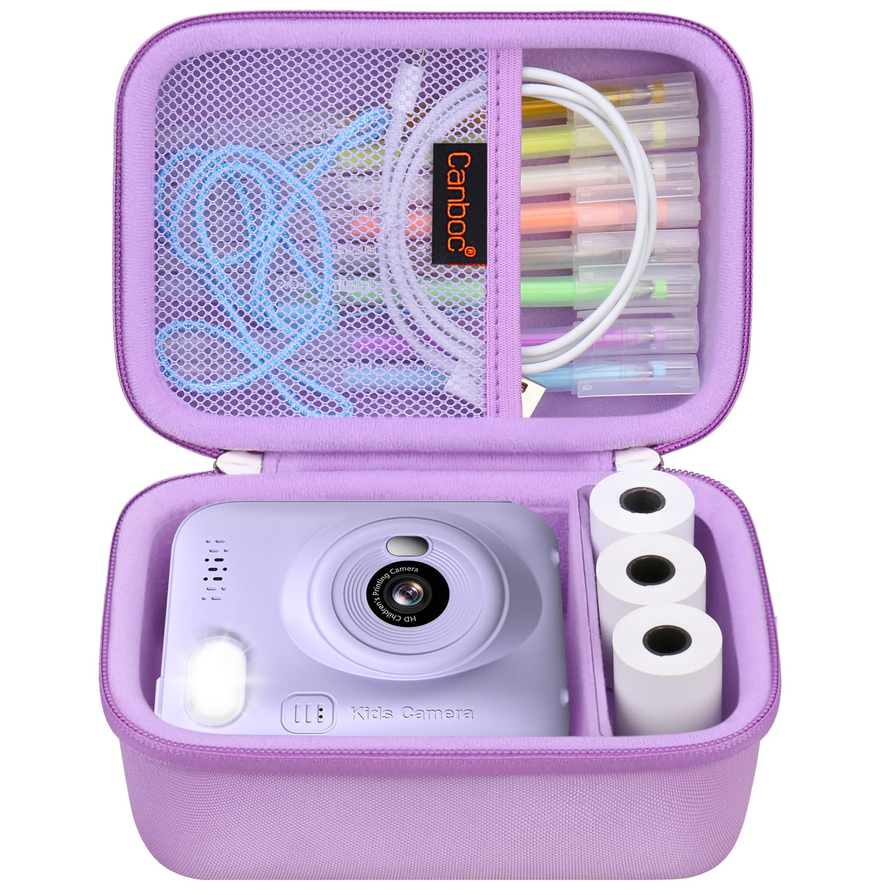 Canboc Kids Camera Case for Hangrui Kids Camera Instant Print/Anchioo/Dylanto Kids Instant Print Camera, Toddler Digital Camera Bag fit Print Paper,