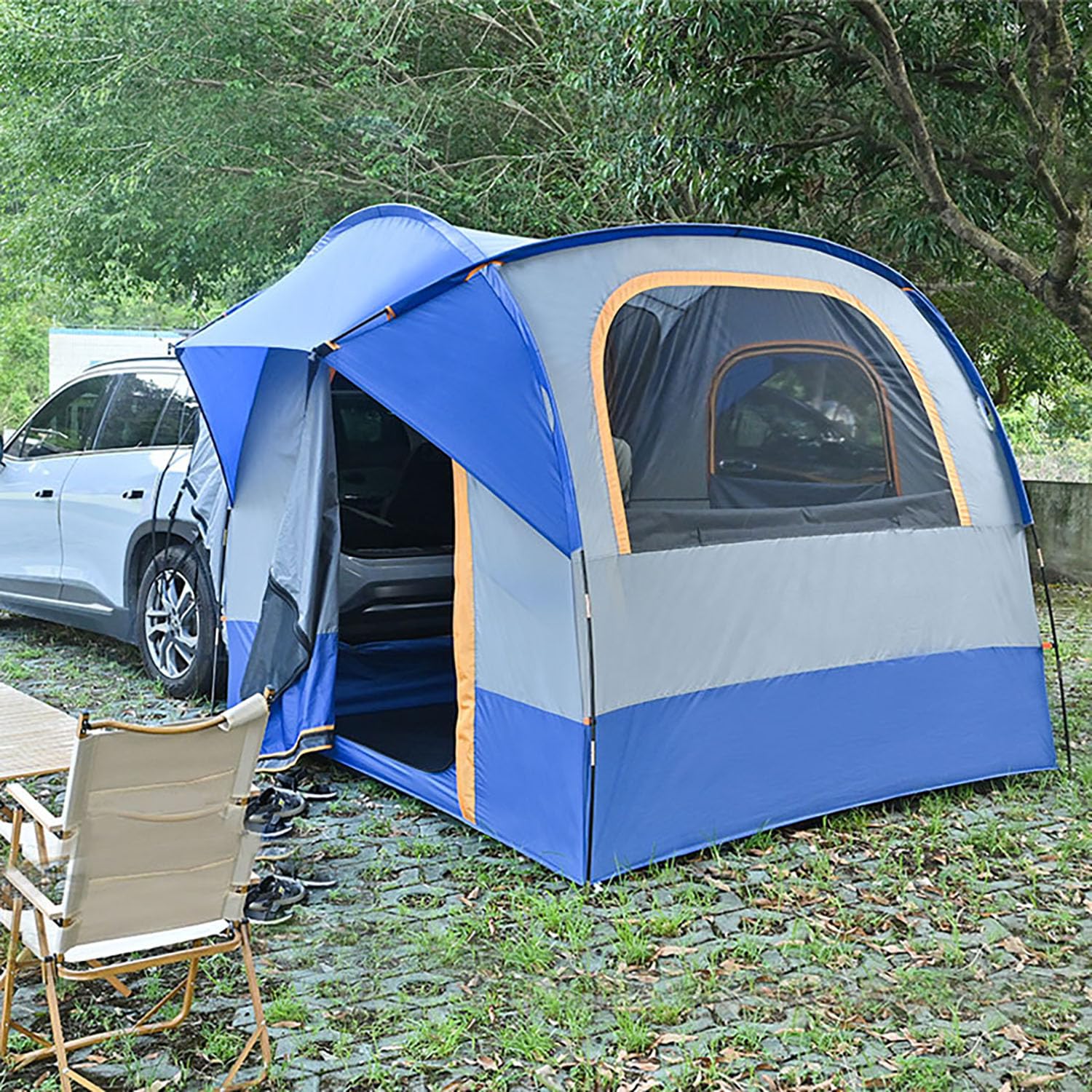 Tenda da campeggio per esterni, a doppio strato, pieghevole, impermeabile, per tettuccio auto, perfetta per avventure fuoristrada