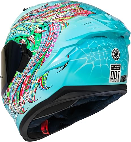 Miniatura 7 de HAX Obsidian Pro - Casco de motocicleta de cara completa para adultos, con doble visera, para motocicleta de calle, con Pinlock Ready, aprobado por