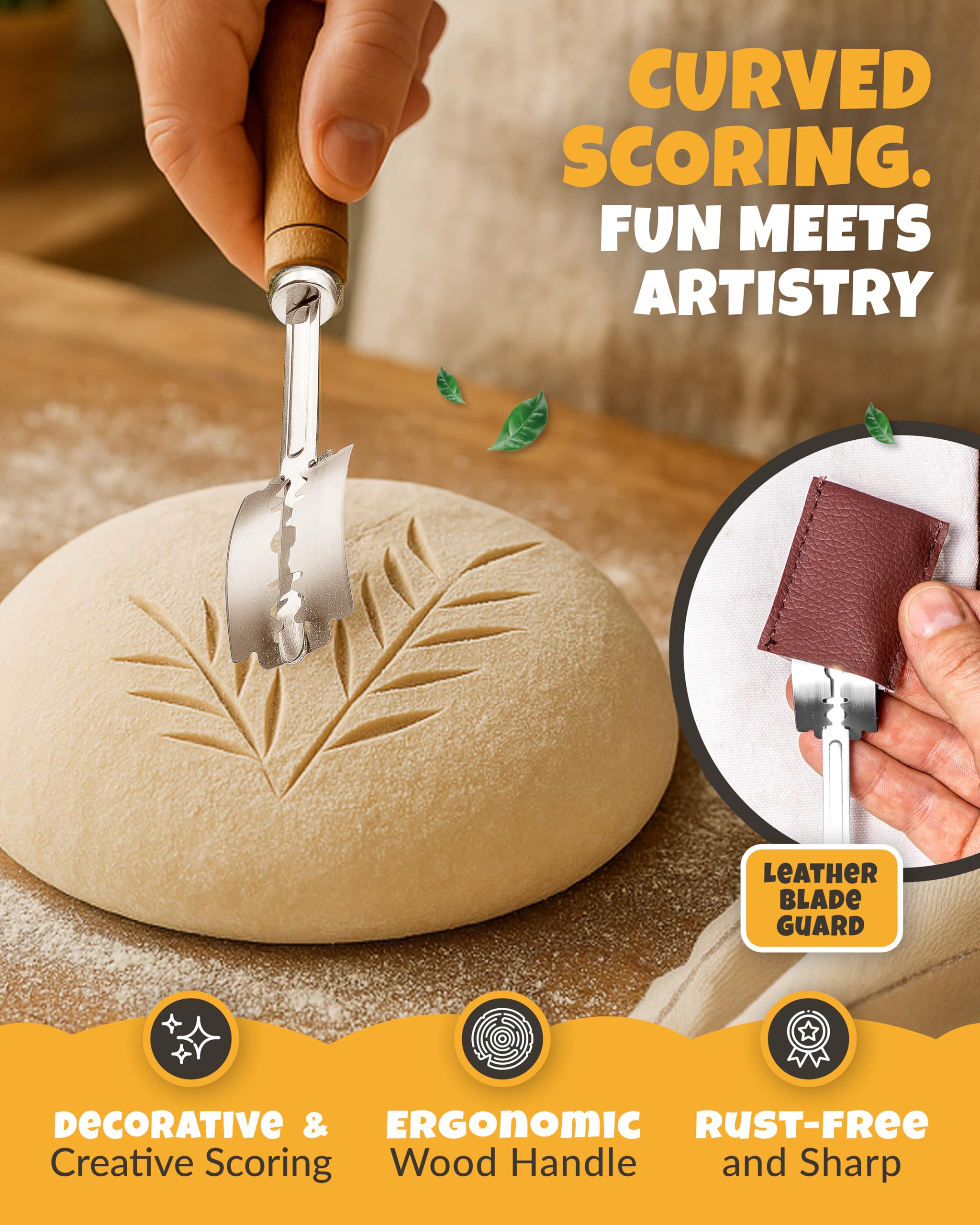 CRUSTLOVE Bread Lame Set - Professional Dough Scoring -5