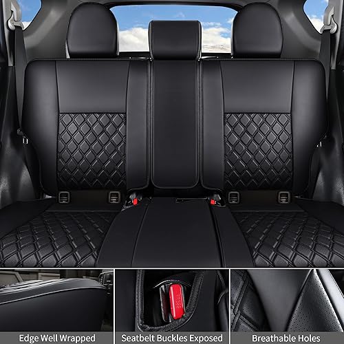 Miniatura 3 de Huidasource Juego completo de fundas de asiento para Jeep Gladiator 2020-2023, fundas de cojín delanteras y traseras, ajuste personalizado para Jeep