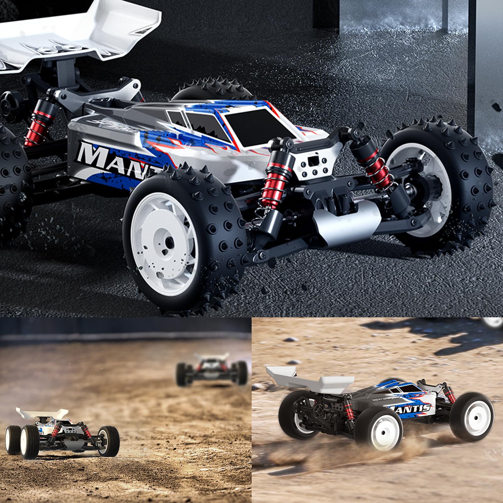 Dodoore S911PRO Brushless RC Cars for Adults, 1/16 Scale Remote Control Car, 48KM/H High Speed Racing RC Buggy, 4WD All Terrains Off-Road RC Truck (Blue)