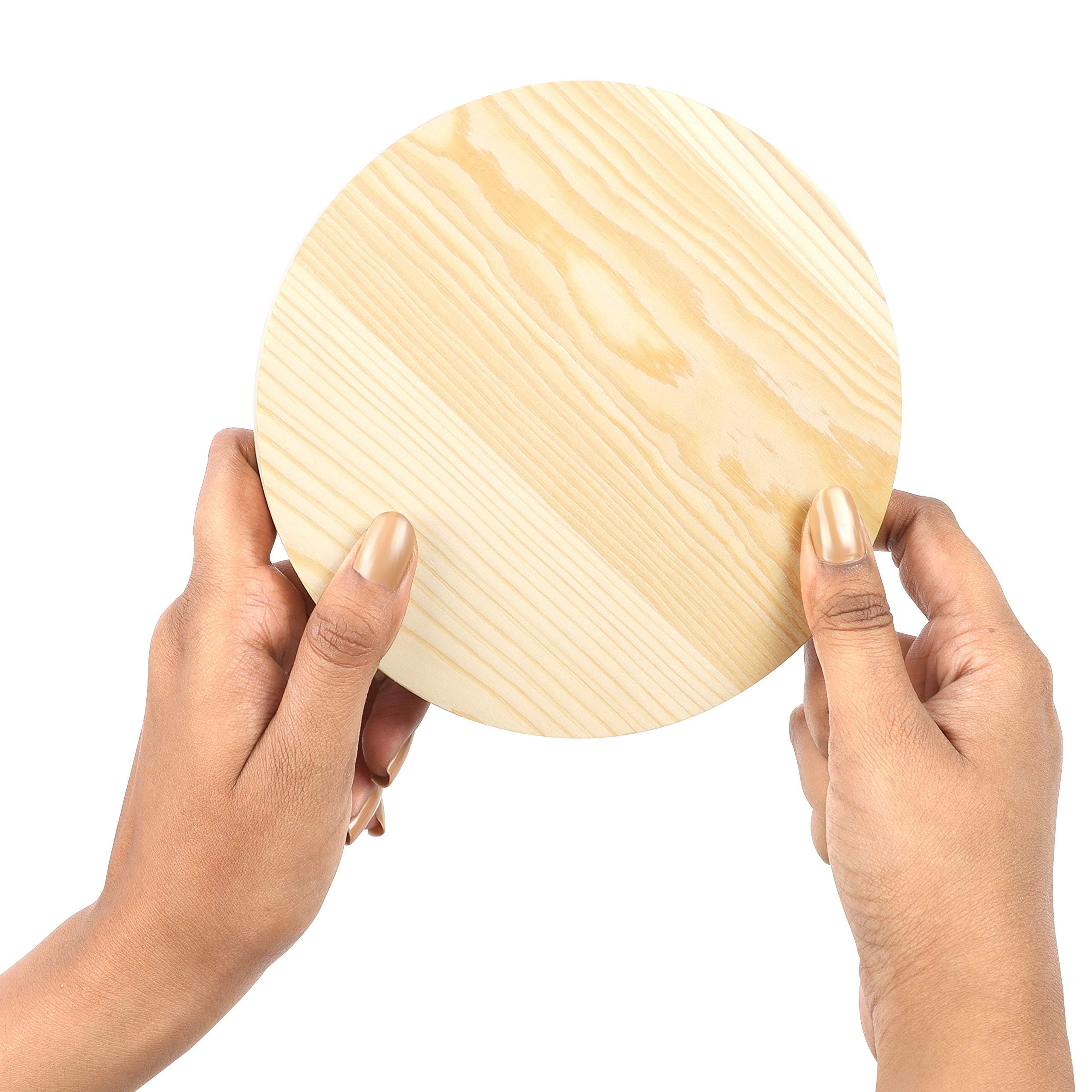 Cercles en bois brut naturel sans trou pour décorations artisanales DIY Label - Bricolage