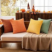 Vista 8 de MIULEE - Juego de 4 fundas de cojín decorativas estilo bohemio, diseño retro vintage, para sofá, sillón, cama, sala de estar, 20 x 20 pulgadas