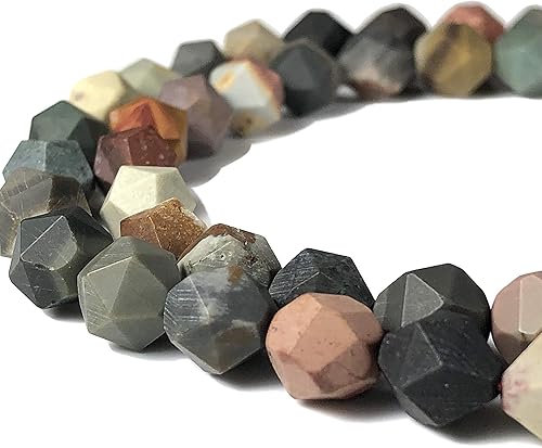 Miniatura 8 de ABCGEMS - Cuentas de piedra lunar de melocotón madagasquino (una técnica de corte fascinante que ilumina el brillo de cada cuenta como estrellas en