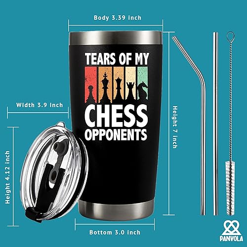Miniatura 5 de Panvola Tears Of My Chess Opponents - Regalos de ajedrez para jugadores, entrenadores, amantes del ajedrez, papá, novio, marido, hermano, vaso