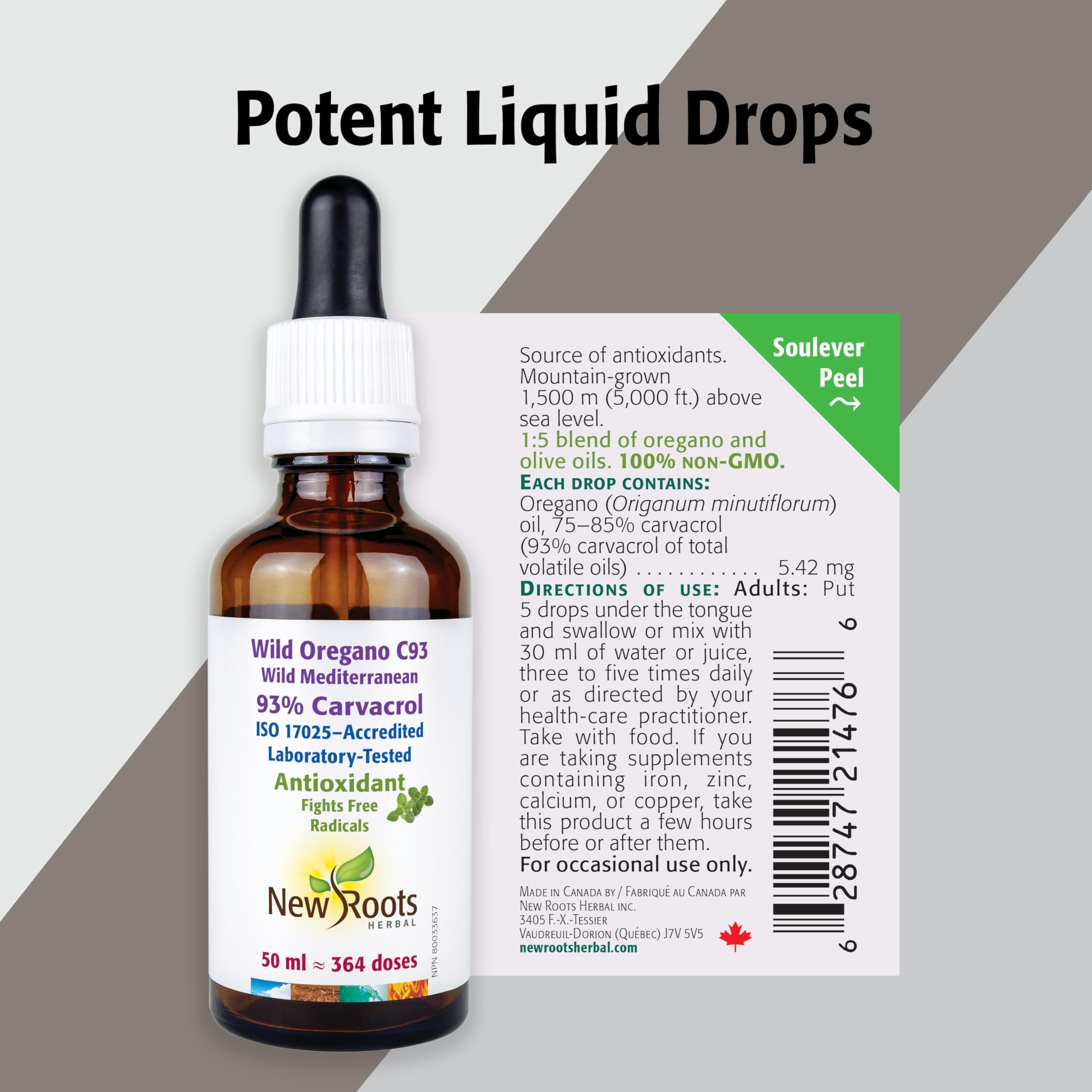 New Roots Herbal - Wild Oregano C93-50mL - Wild Oregano Oil Drops