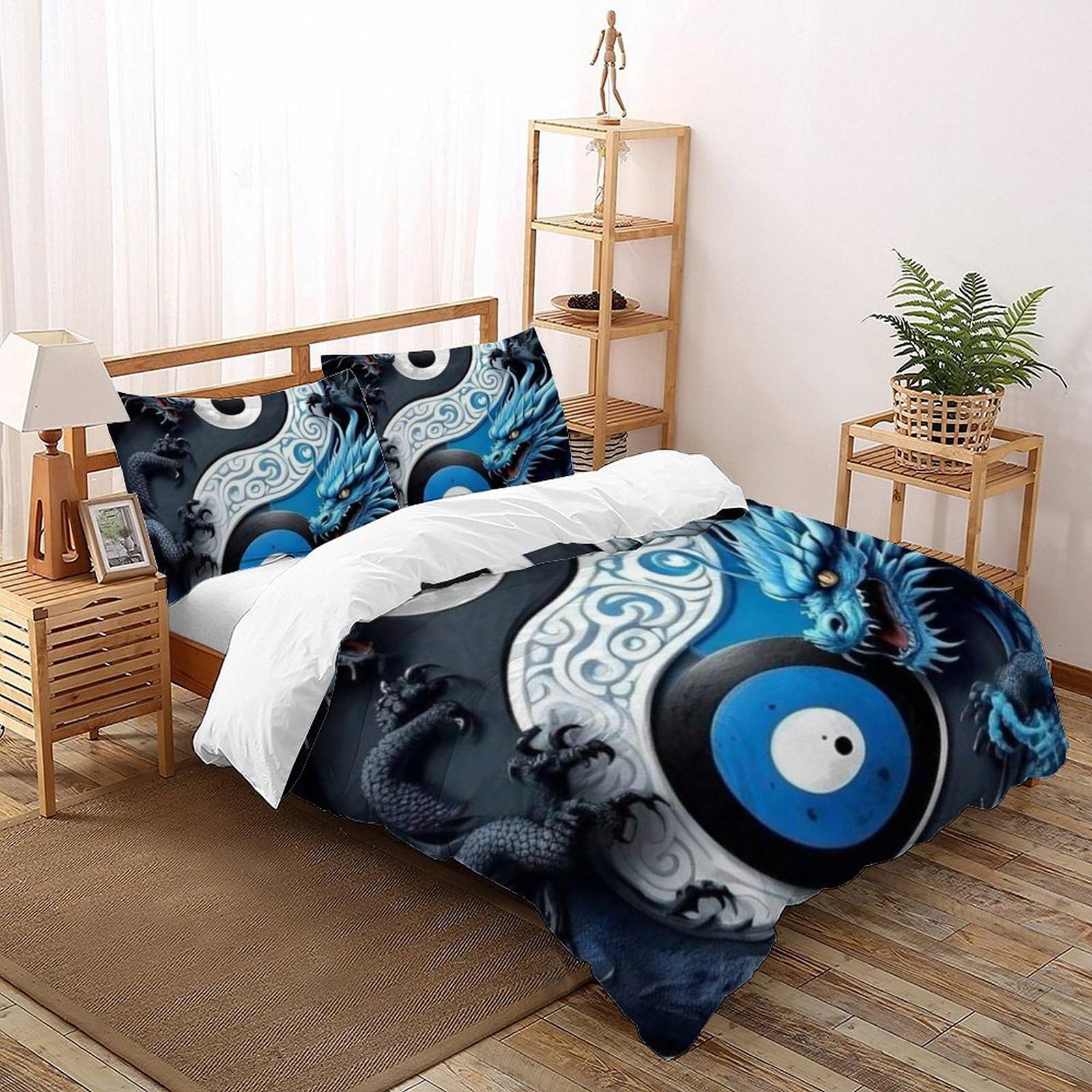 Parure de couette imprimé dragon volant 3D pour transformer la chambre de vos filles