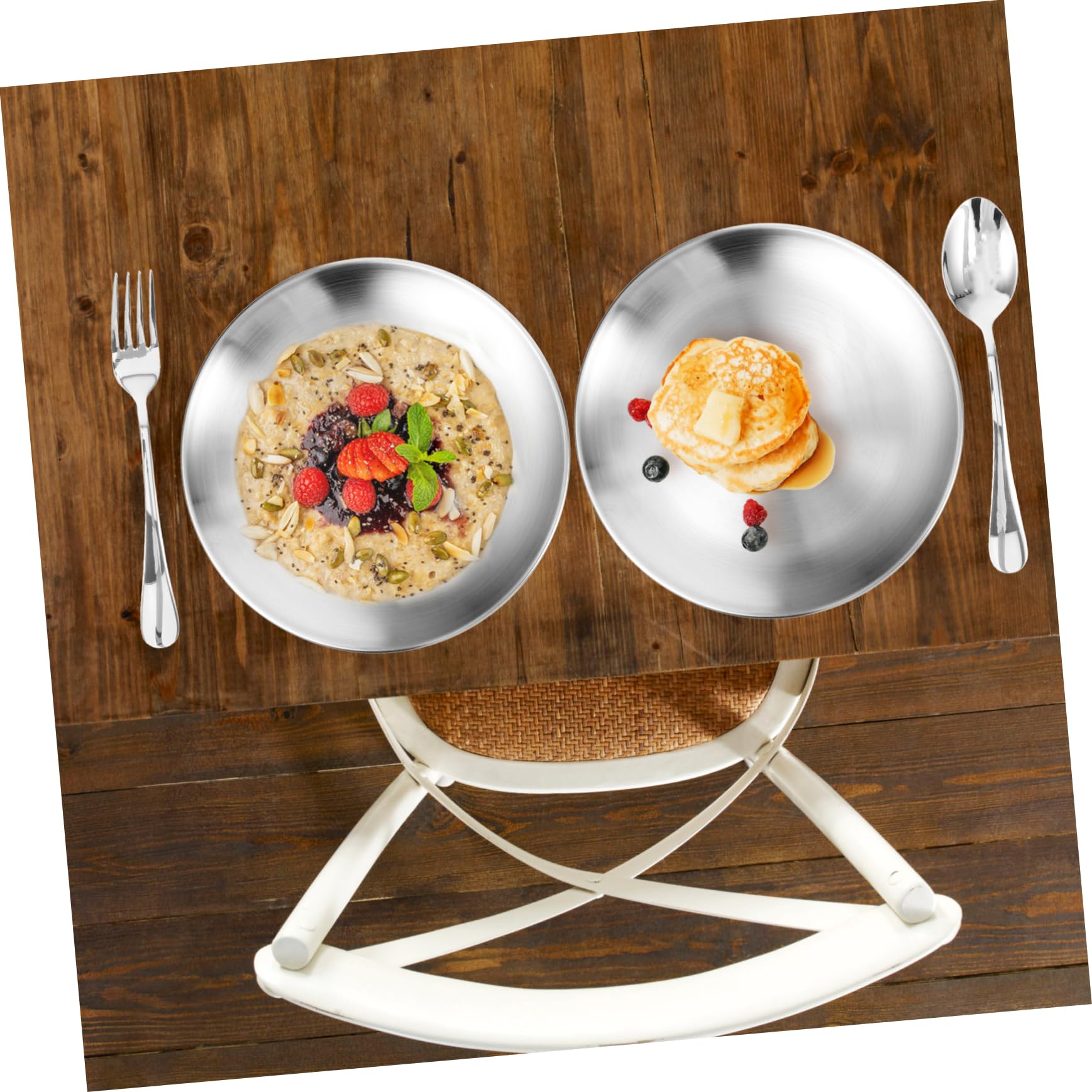 Toddmomy Acier Inoxydable Ensemble de Couverts de Camping, Paquet de Rangement, Compact et Portable, pour Pique-niques et Barbecues