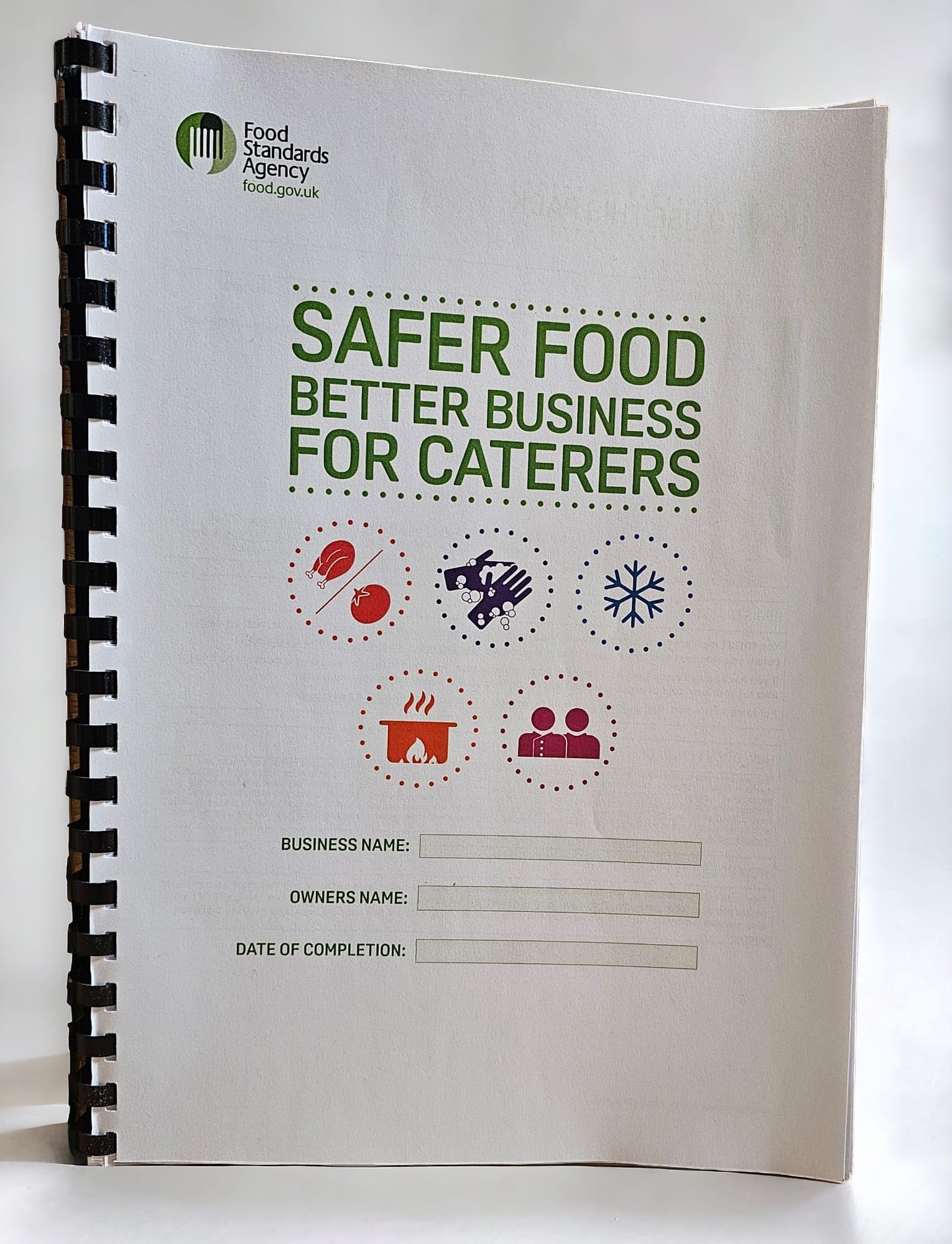 Food Safety Book with 12 Month Diary, 1 x Laminated Allergen Posters (A4) and 1 x Allergen Content Sheets, 1 x food allergy sign - Safer Food Better Business for Caterers…