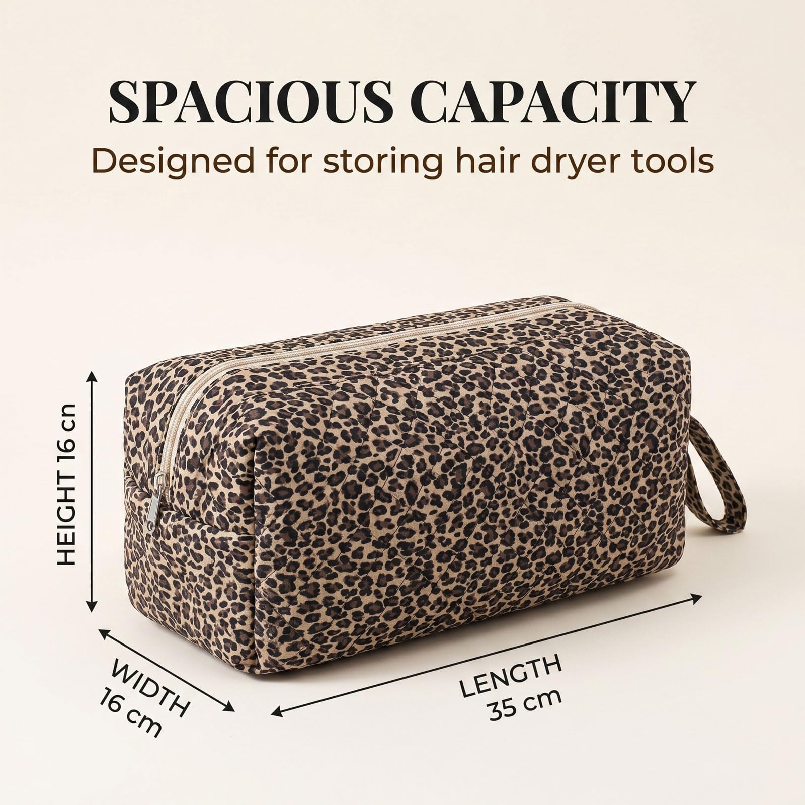 Gran Bolso de Almacenamiento para secador de Pelo, Bolsa de Accesorios Compatible con Dyson Airwrap, Bolsa de Viaje Neceser, Tela Oxford 35x15x14cm, de Doble Capa con Compartimento