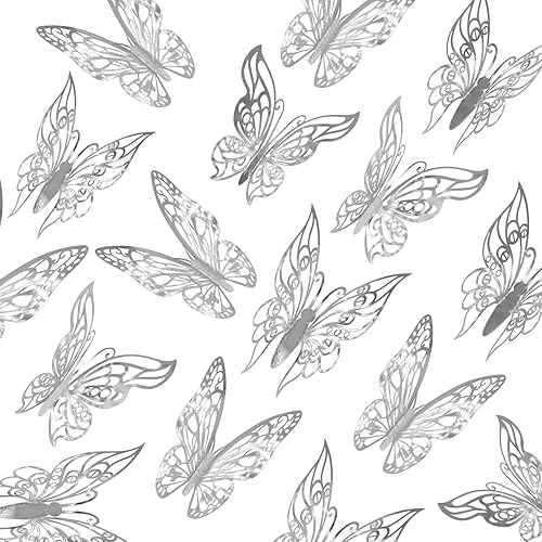 FYY Decoración de pared de mariposa 3D, 72 unidades, 3 estilos, 3 tamaños, calcomanías de pared de mariposa doradas, calcomanías de pared