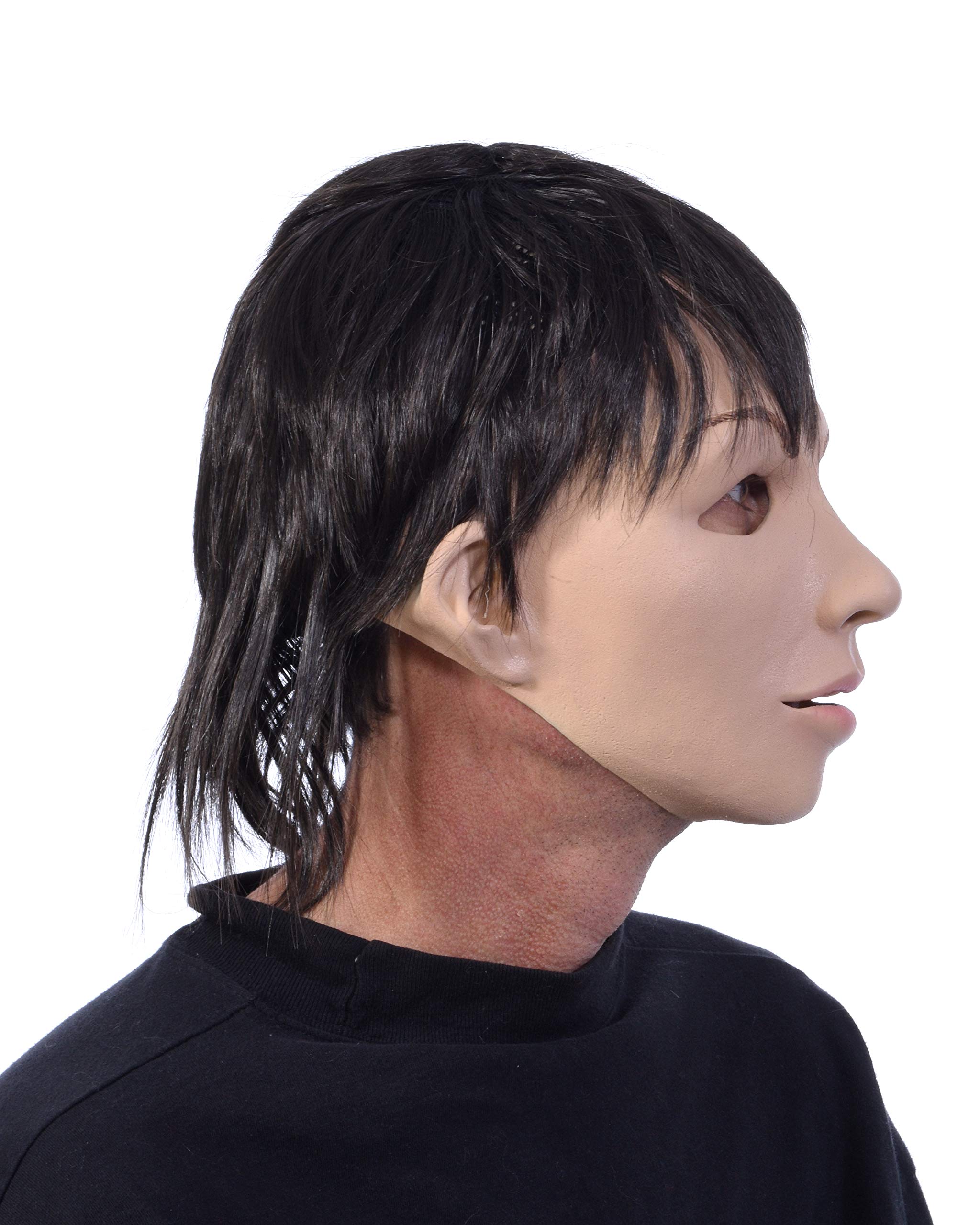 Zagone Studios Alex, Latex Female Male Character Mask with attached wig