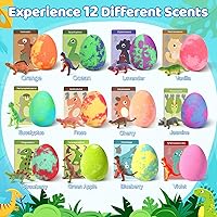 Vista 3 de Bath Bombs for Kids with Surprise Toys Inside - 16 Pack Organic Dinosaur Bath Bombs Gift Set, Dinosaur Toys for Kid 3 4 5 6 7 8 9 Years, Easter