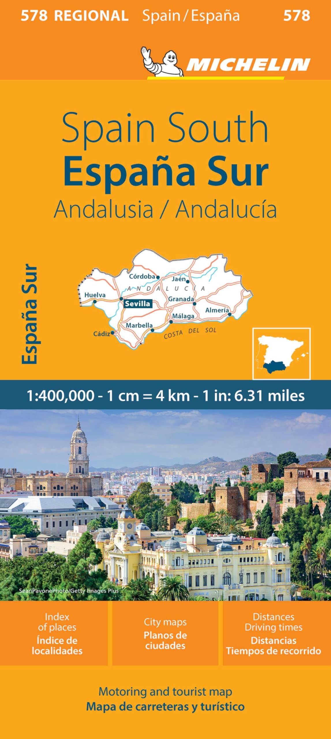 Andalucia - Michelin Regional Map 578: Straßen- und Tourismuskarte 1:400 000 (Michelin Maps, 578)