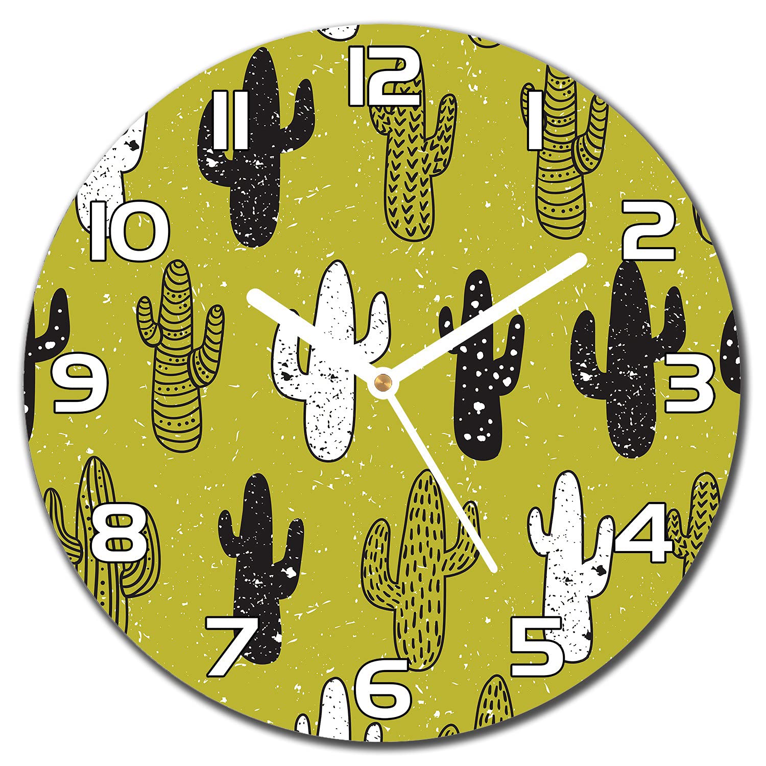Horloge en verre impression moderne haute définition pour salon