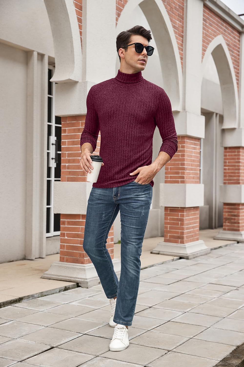 HiMONE Men Turtleneck Shirts Lightweight Long Sleeve Turtle Necks Ribbed Thermal Tops S-XXL - Image 5