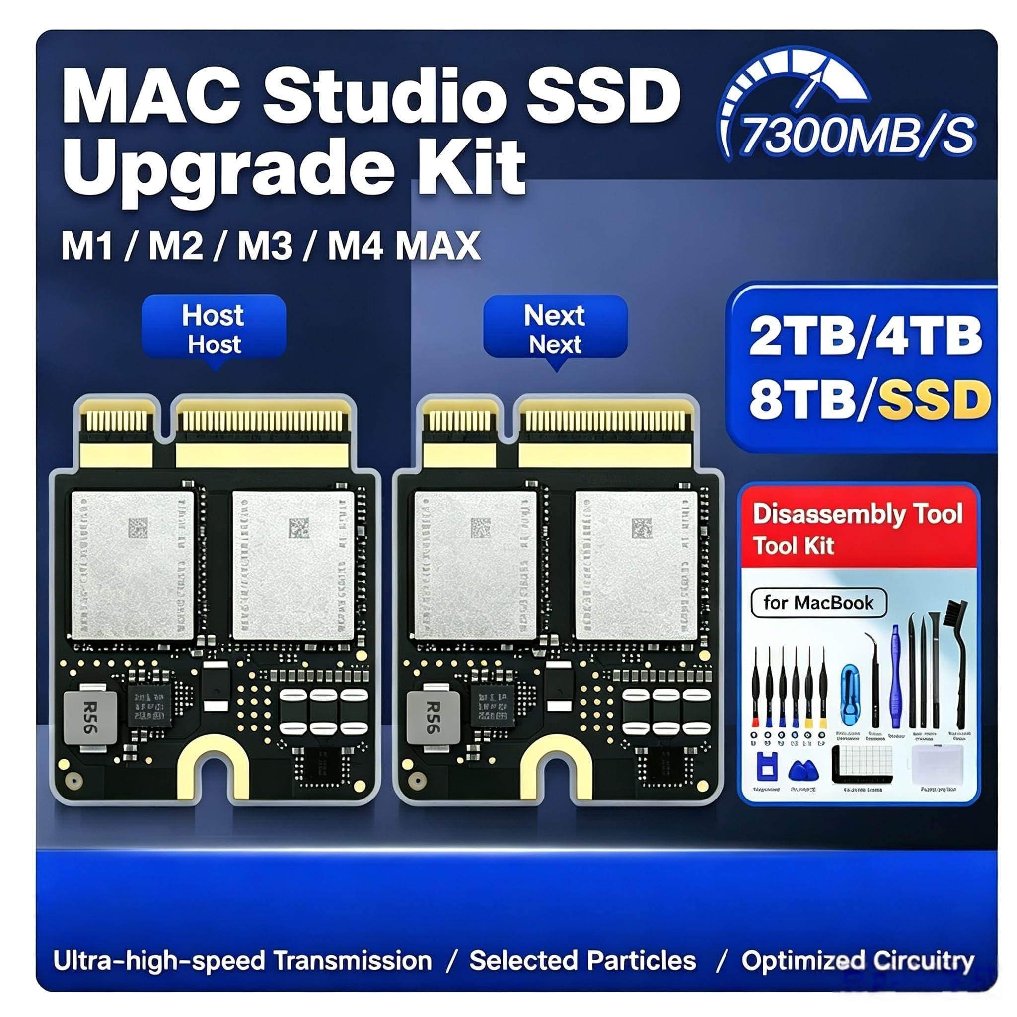 Wewnętrzny dysk twardy Mac sutdio M2Max/Ultra SSD, kompatybilny z 8 TB Ultra/Max, zwiększenie pojemności, oryginalny zestaw płytek drukowanych do studia, przyjazny dla początkujących, samodzielna