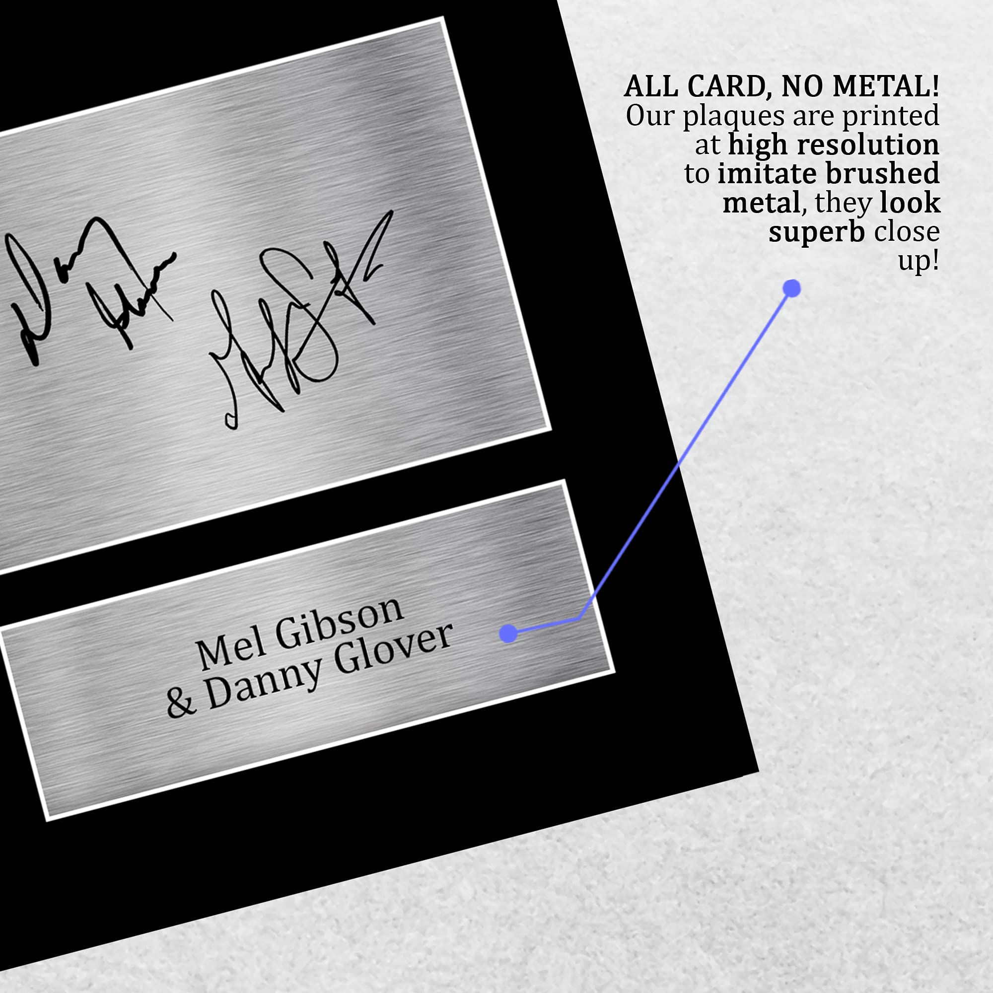 HWC Trading FR A4 Mel Gibson & Danny Glover Lethal Weapon Los Regalos Imprimieron La Imagen Firmada Del Autógrafo Para Los Fans De La Memorabilia De La Película - A4 Framed
