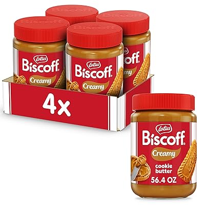 Lotus Biscoff - Cookie Butter Spread - Creamy -non GMO - Vegan- 56.4 Ounce (Pack of 4)