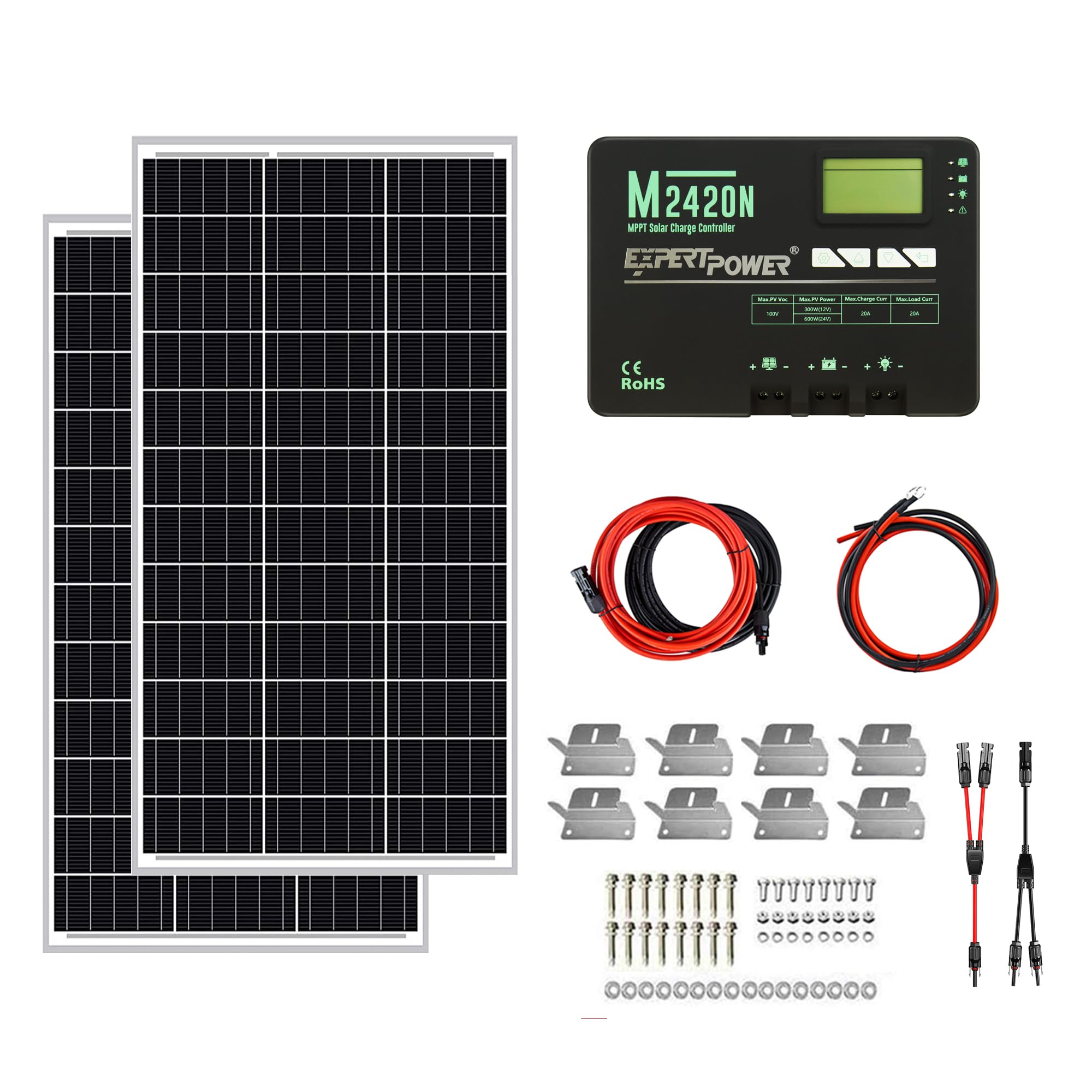 ExpertPower 200W 12V Solar Power Kit