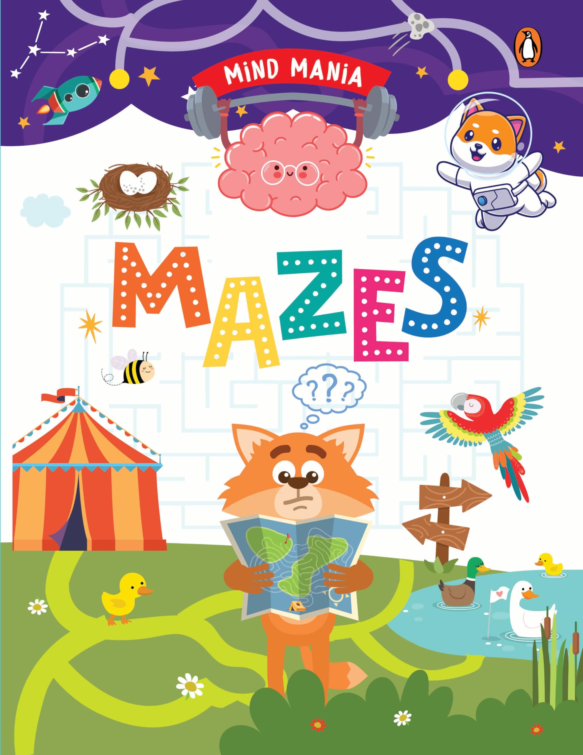 Mazes-Mind Mania: Puzzle Activity Book for Kids | Fun Educational Activities to Boost Logic, Focus & Fine Motor Skills I Ages 3+ [Penguin Early Learning Series]