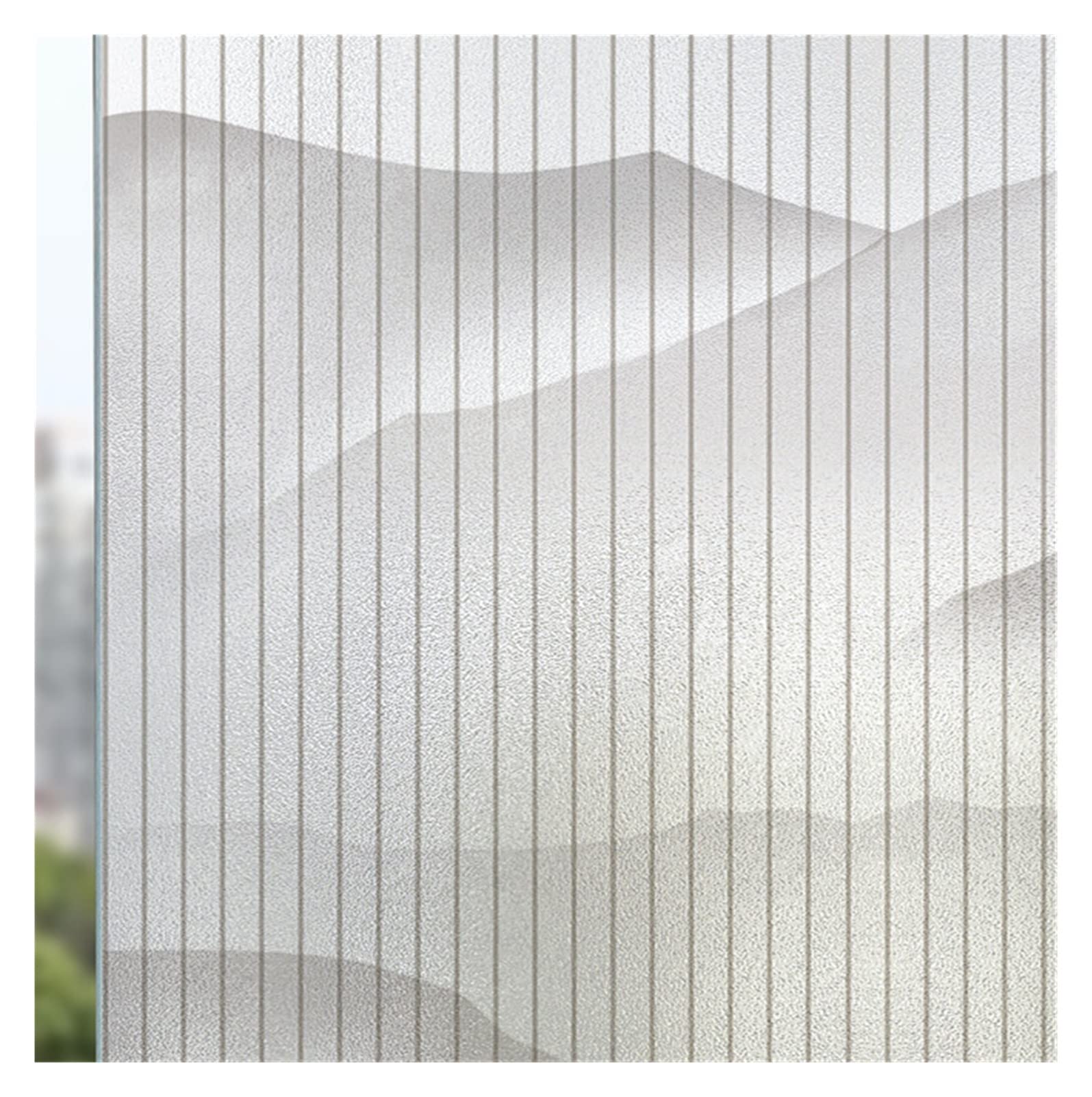 Window Privacy Film Decorative Stickers, Stained Decorative Static Self Adhesive Glass Sticker(Vertical Stripes01,50x100cm)