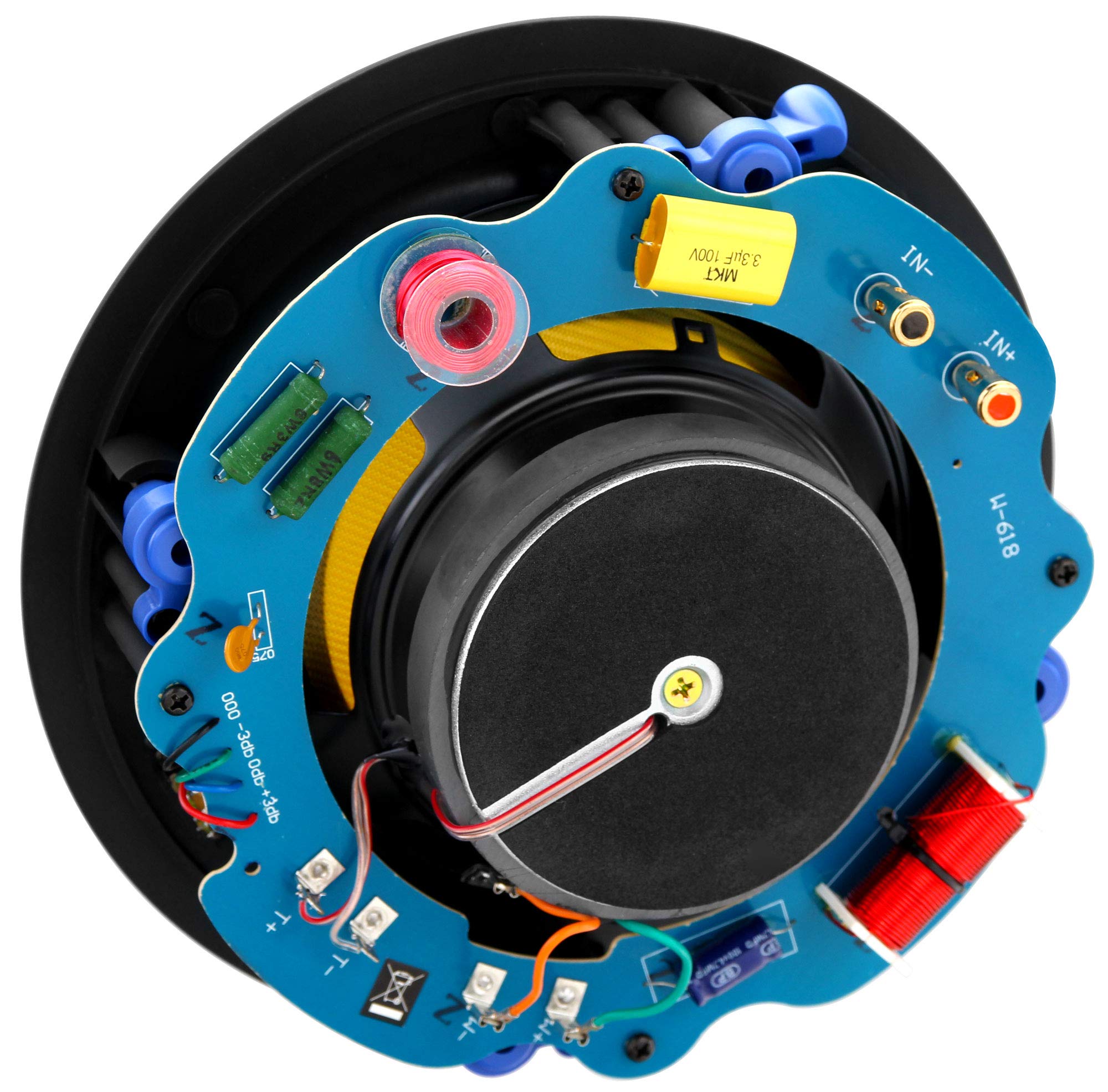 Pronomic CLS-660 WH Altoparlanti da Incasso 2 Vie 6,5" 165 mm Woofer 60 Watt RMS bianco
