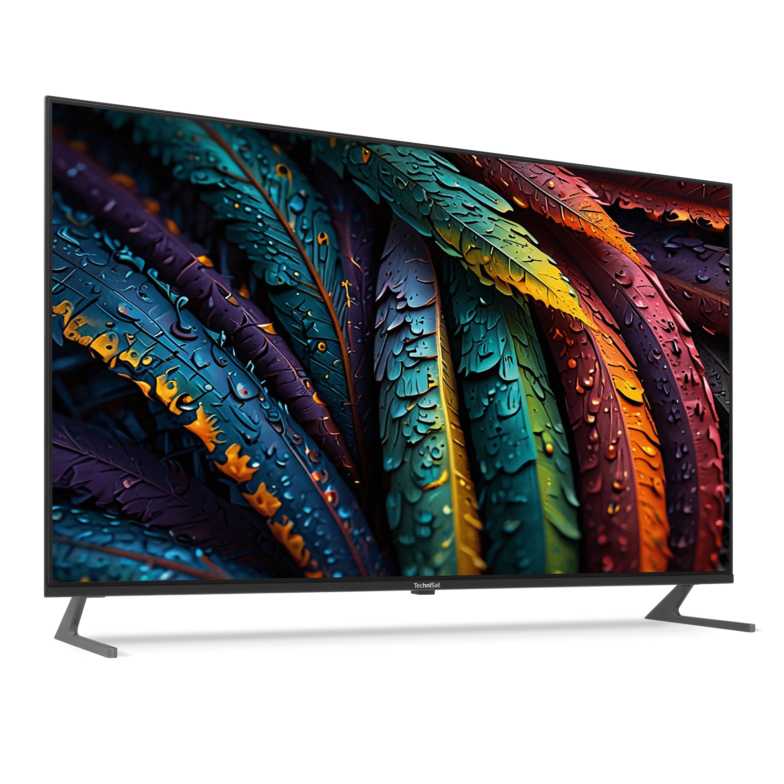 TechniSat TV 65 UHD - 65 Zoll/164 cm 4K/UHD Smart Fernseher (Triple Tuner, WLAN, Streaming Apps, Bluetooth, USB Recording, Timeshift, 2 x 10 Watt) Schwarz