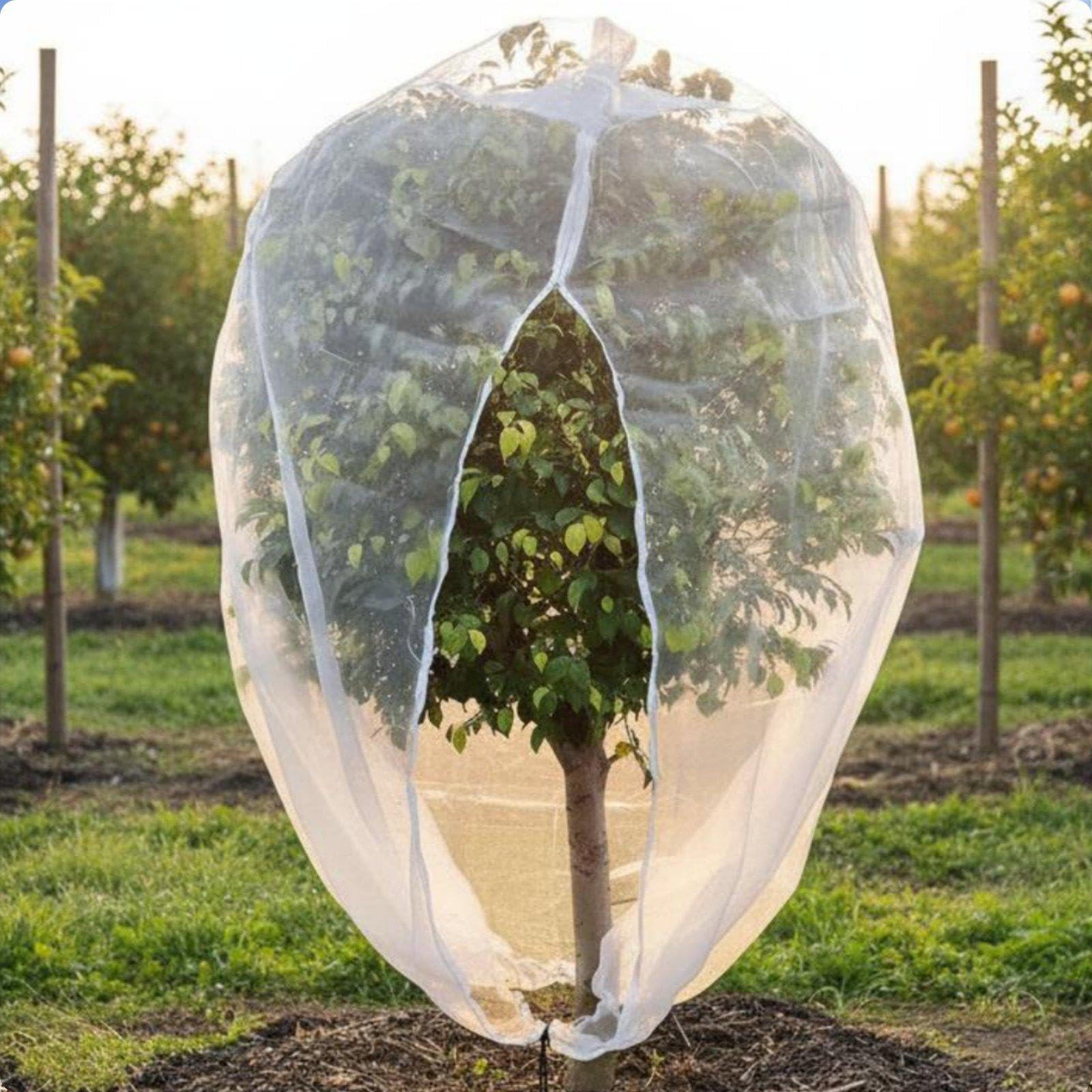Fruit Foliage Net Bag Fine Mesh Net Cover Reusable Netting for Orchard Growers, Gardeners, Vegetable Bed 1.5x1.5m Zipper Protective Netting/Mesh | Weed & Pest Control | G-image-48