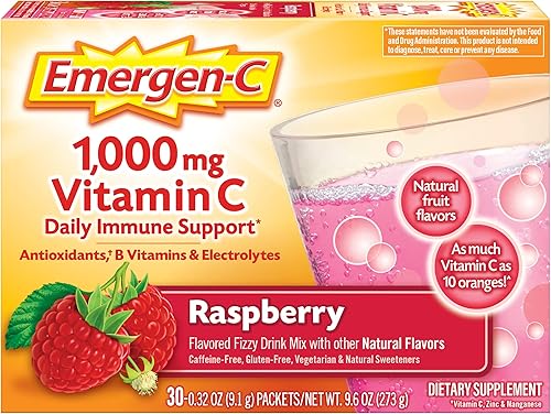 Mezcla para suplemento dietético bebible Emergen-C con 0035 oz de vitamina C sin cafeína 30 paquetes de 030oz cada uno sabor açaí 76314302017 1 1